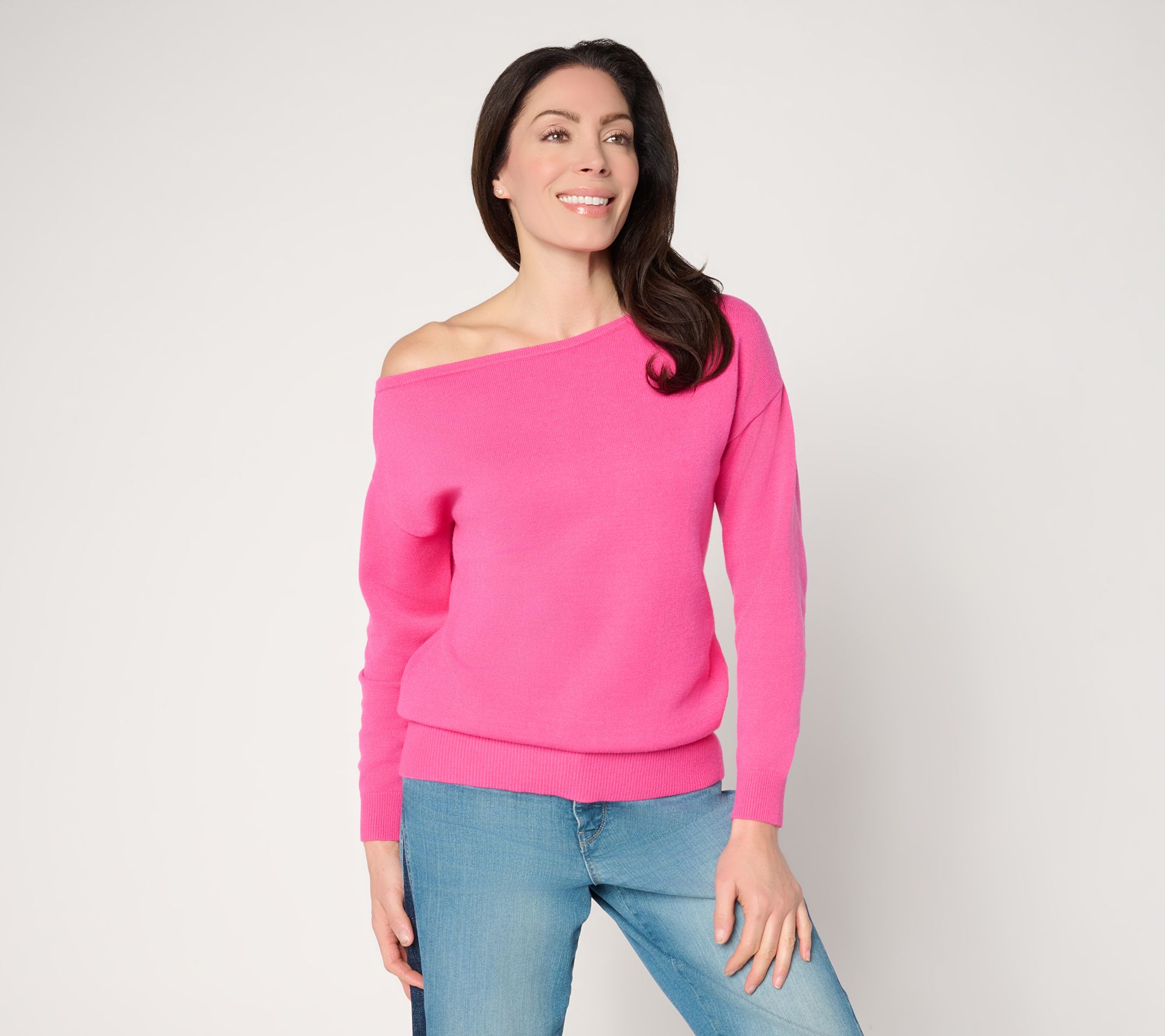 "As Is" Mally Roncal Off Shoulder Effortless Glam Sweater