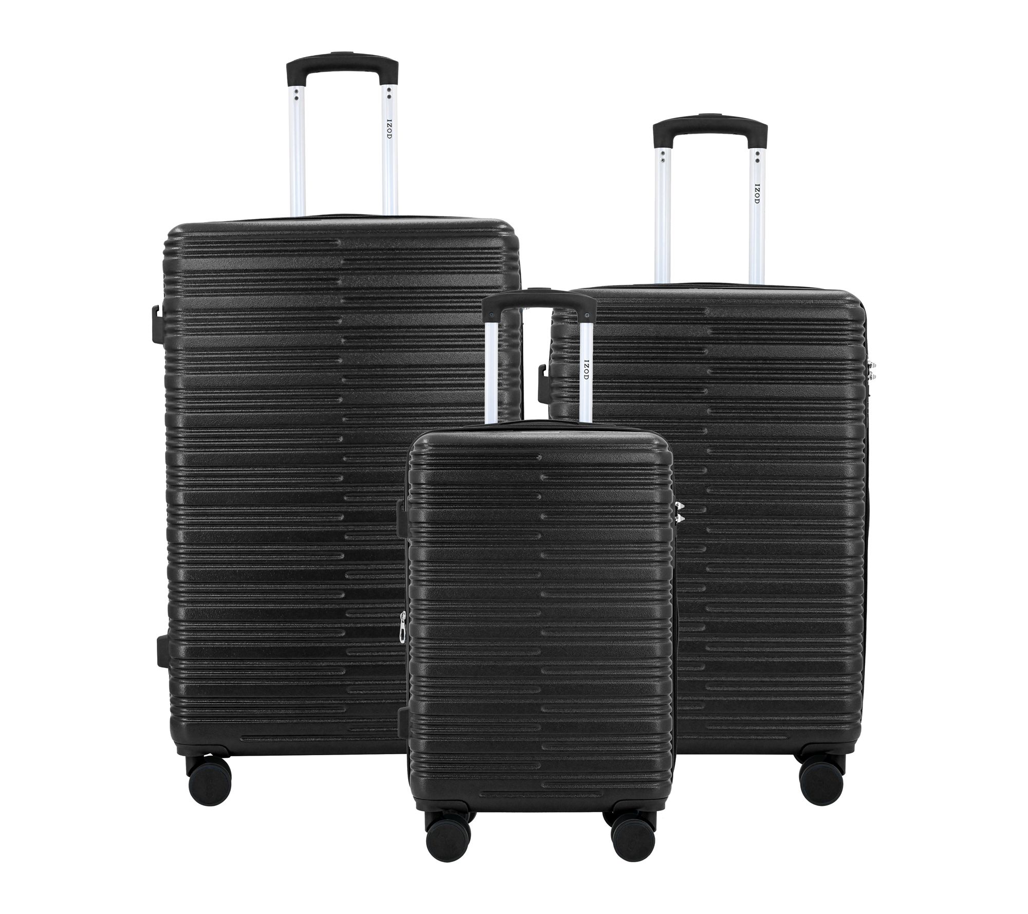 IZOD Romeo Lightweight Expandable ABS 3 Piece Luggage Set