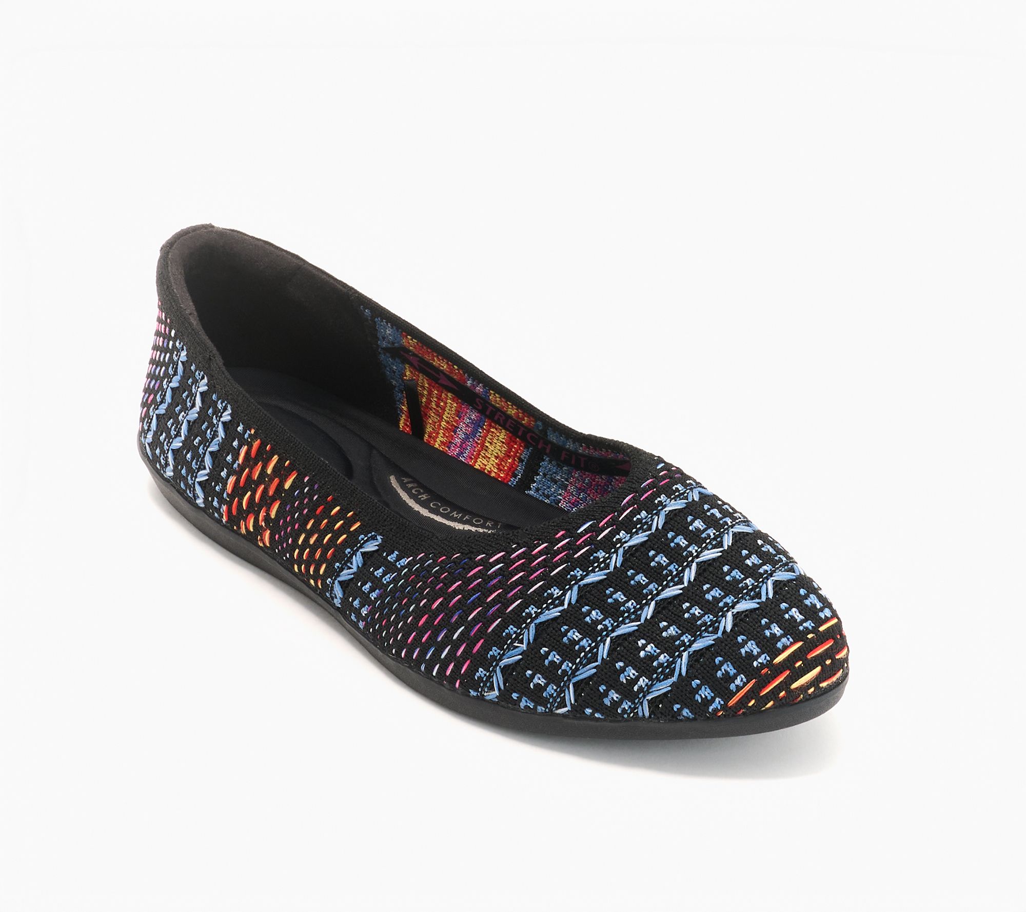 "As Is" Skechers Cleo Walk Recycled Washable Multi Woven Flats