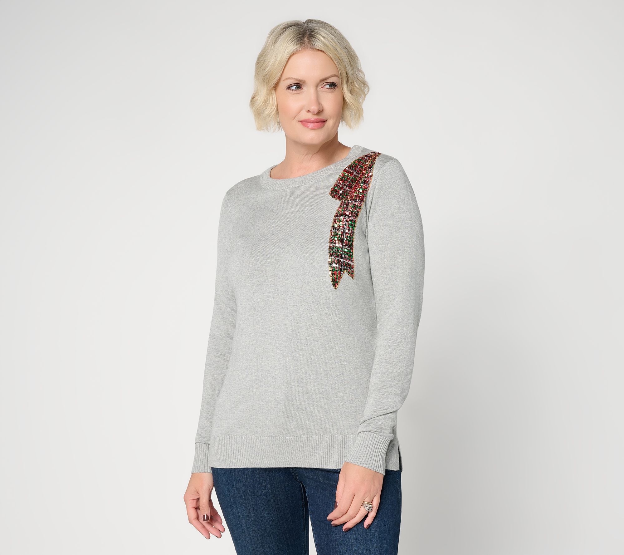 Jingle Belles by Kim Gravel Wrapped with a Bow Sweater