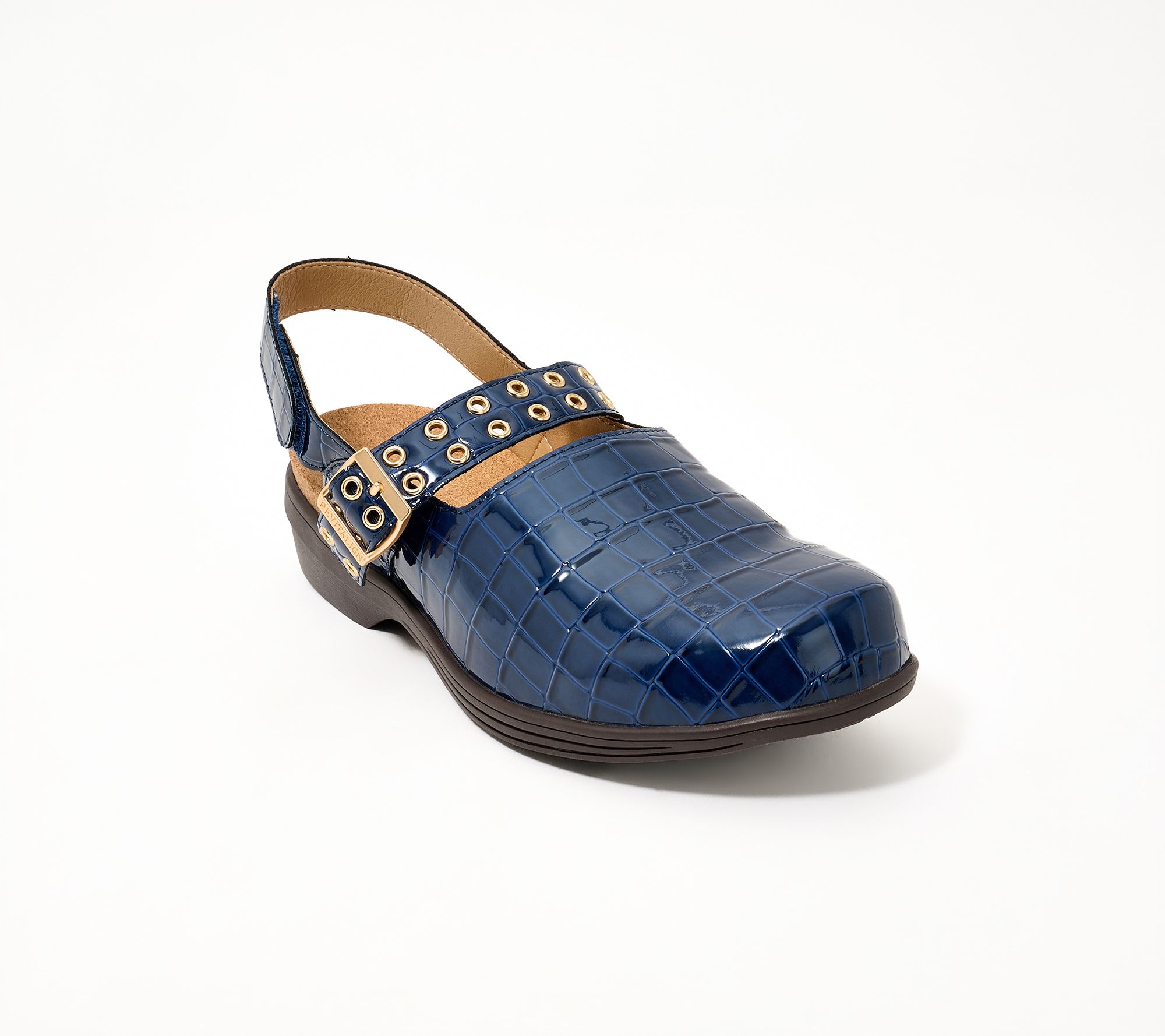  Revitalign Orthotic Croco Mary Jane Clogs - Topanga