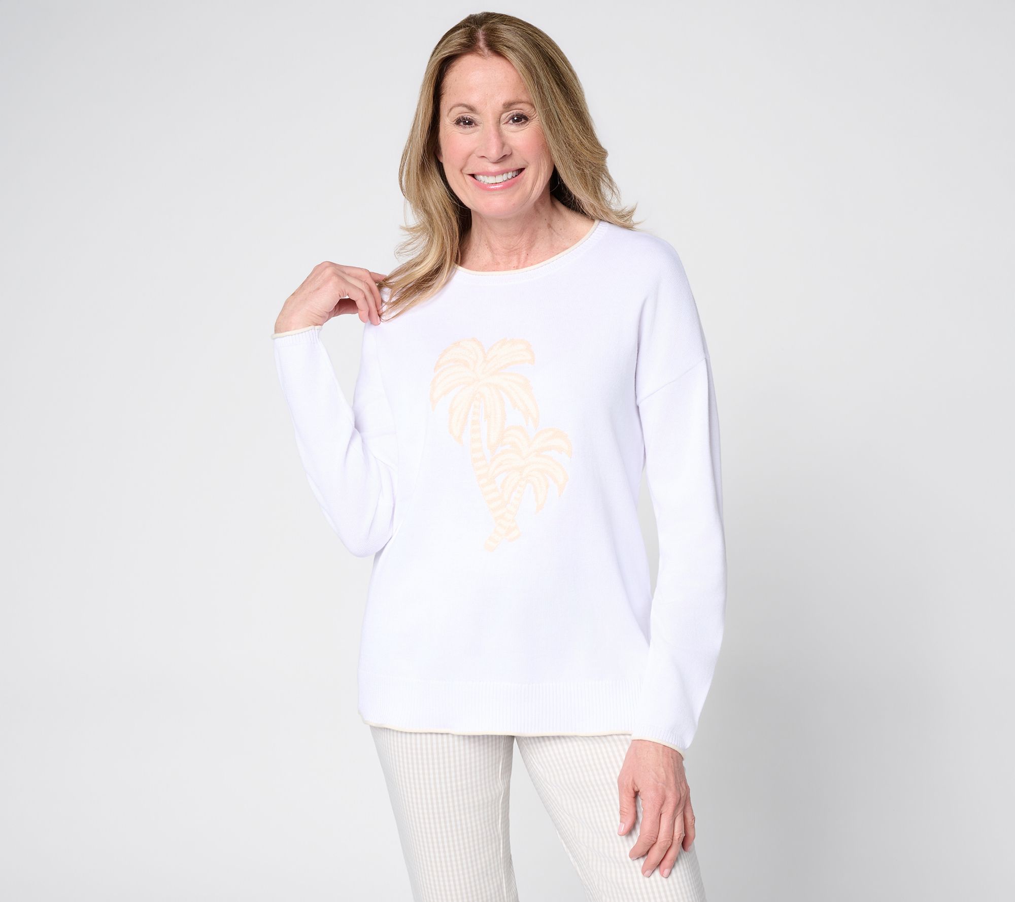 "As Is" Belle Beach by Kim Gravel Oh Palm Down! Tonal Summer Sweater