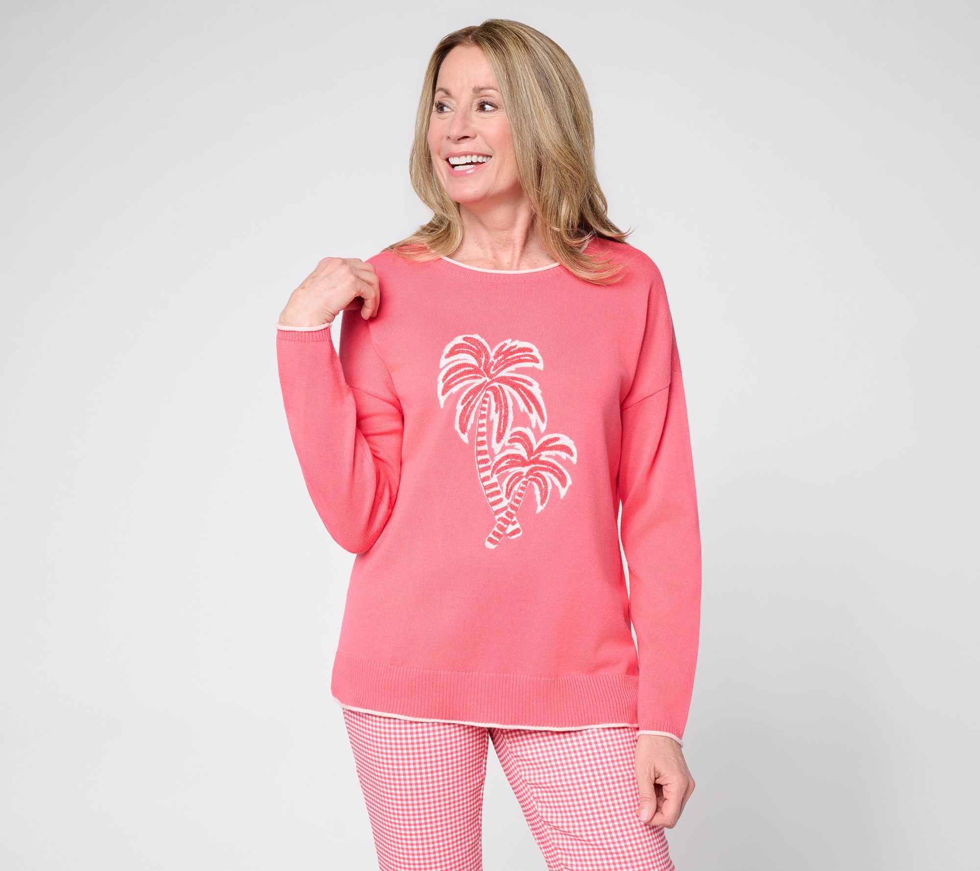 "As Is" Belle Beach by Kim Gravel Oh Palm Down! Tonal Summer Sweater