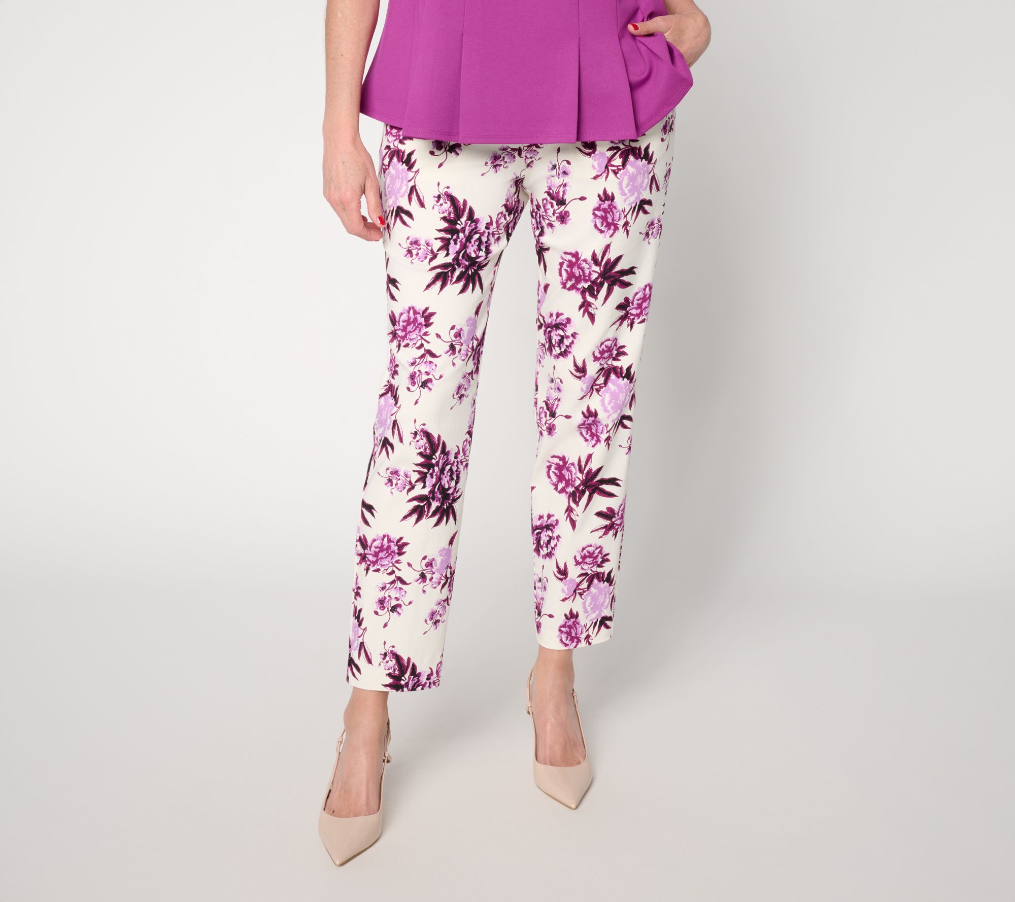 "As Is" by Stacy London Reg Stretch Cigarette Ankle Pants