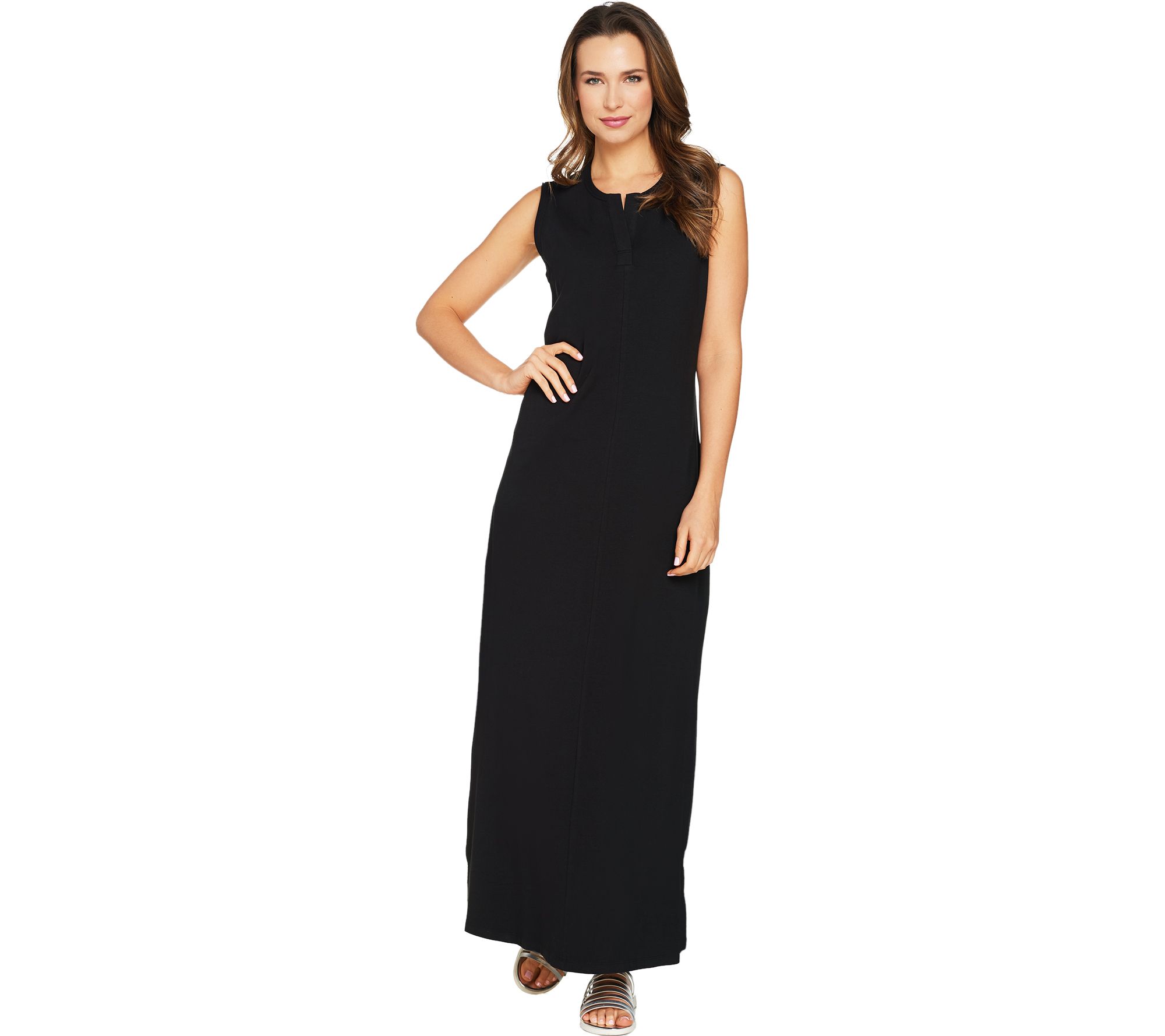 qvc denim and co maxi dress