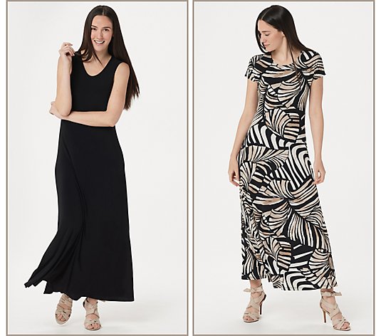 Attitudes by Renee Regular Como Jersey Set of 2 Maxi Dresses
