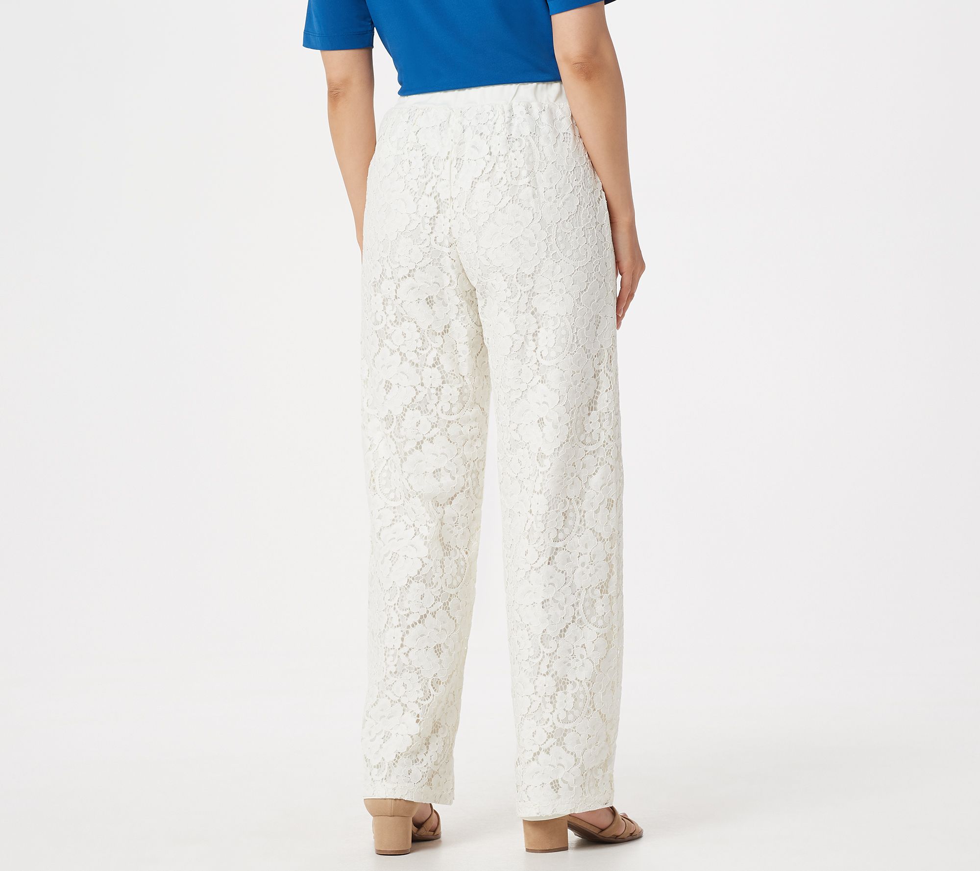 Linea by Louis Dell'Olio Pull-On Lace Full-Length Pants - QVC.com