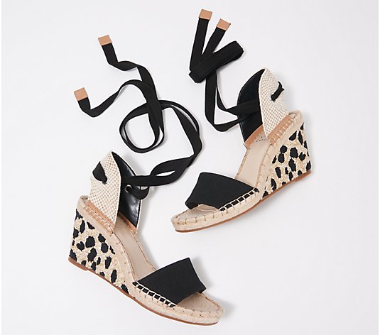 "As Is" Vince Camuto Ankle Wrap Wedges - Levernta
