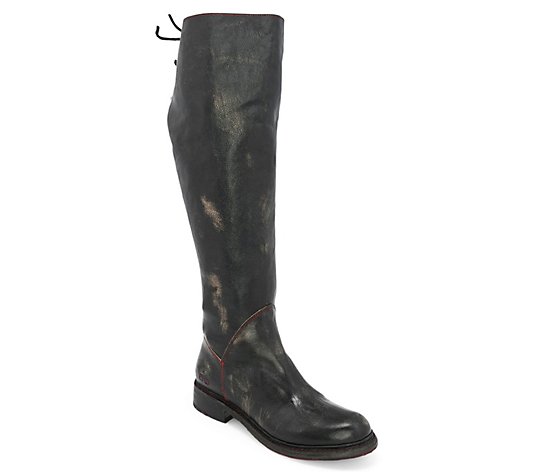 BED STU Tall Wide Calf Lace-Back Boots - Manchester
