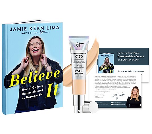 Believe IT Book Bundle with IT Cosmetics Full Size CC Cream