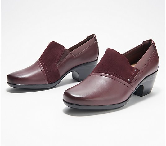 Clarks Collection Leather Heeled Shooties - Emily Step