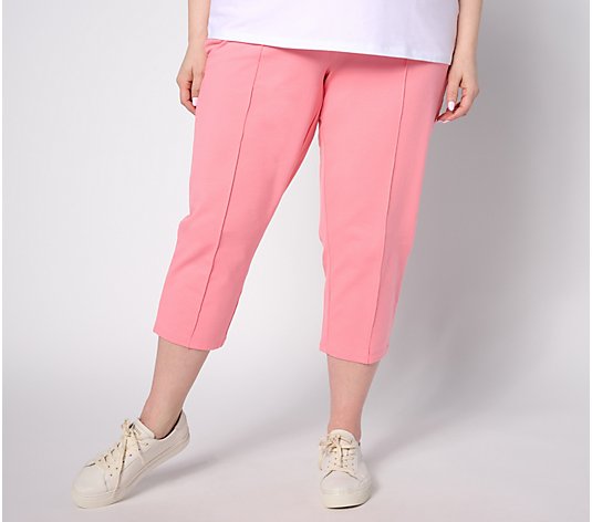 Denim & Co. Petite Active French Terry Crop Pant