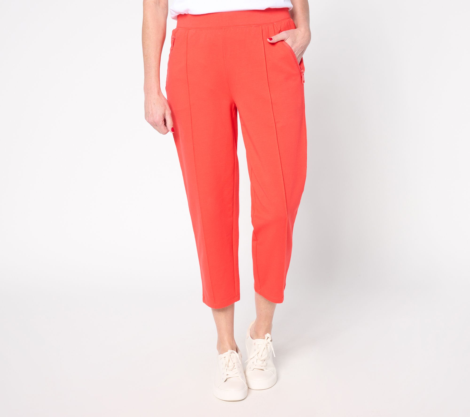Denim & Co. Petite Active French Terry Crop Pant