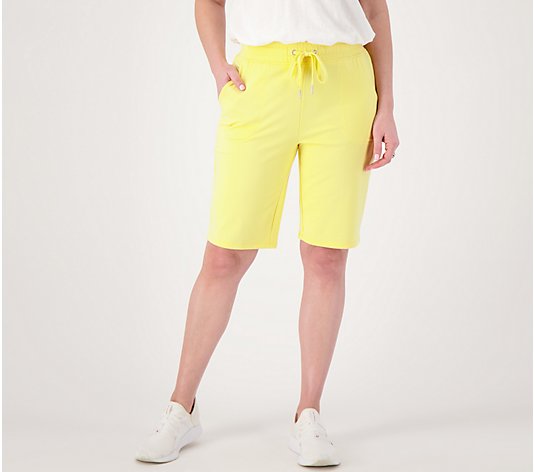 Sport Savvy Petite French Terry Pull-On Bermuda Shorts
