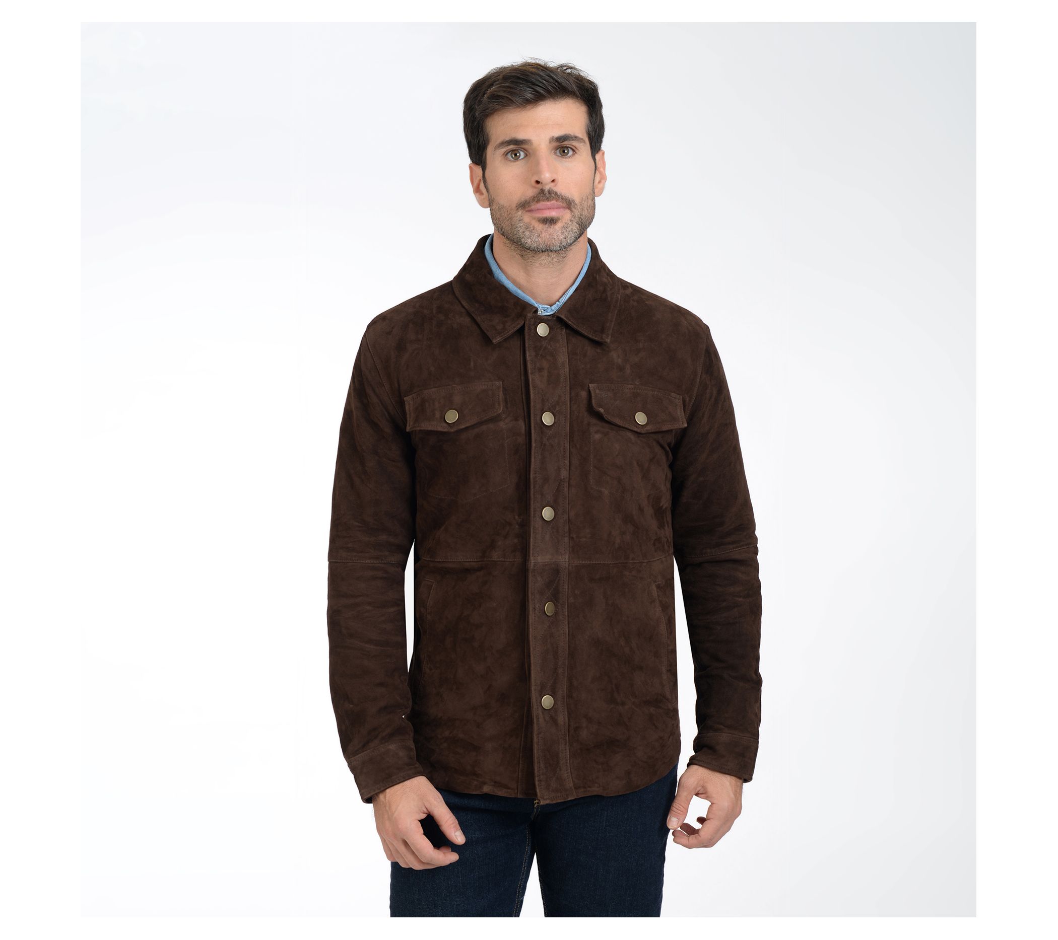 Frye Men's Goat Suede Shirt Jacket