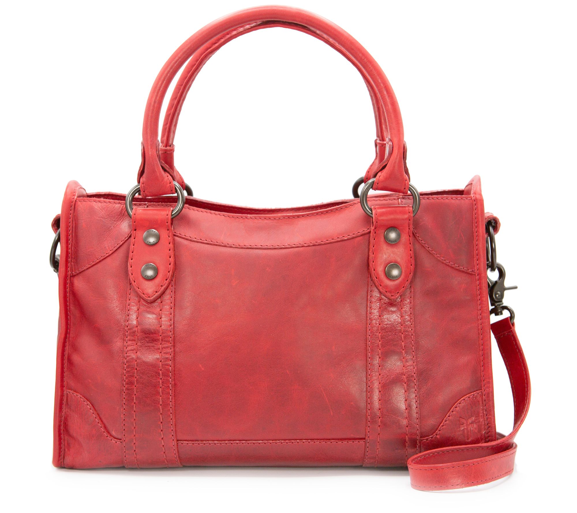 frye leather melissa satchel handbag