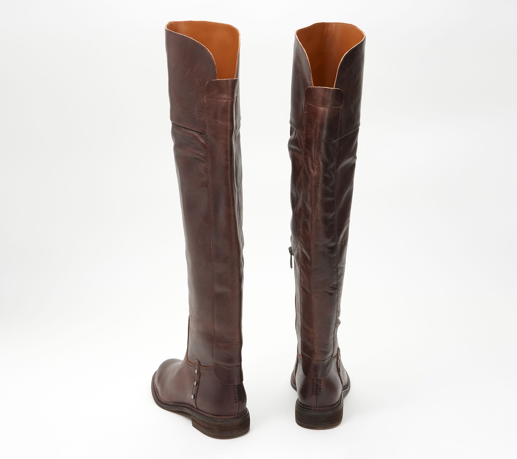 Franco Sarto Leather Over the Knee Medium Calf Boots - Haleen - QVC.com