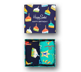 Happy Socks 2-Pack Happy Birthday Gift Box