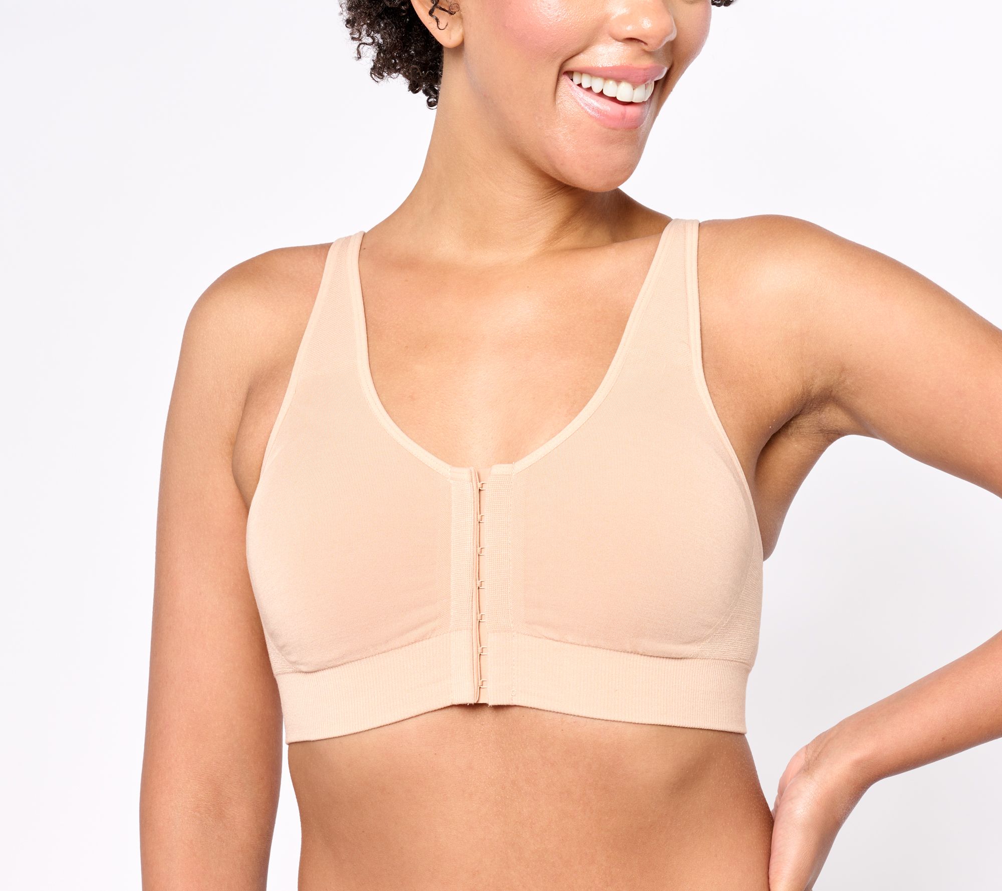 Cuddl Duds Intimates Cotton Core Lace Trimmed Lounge Bra 