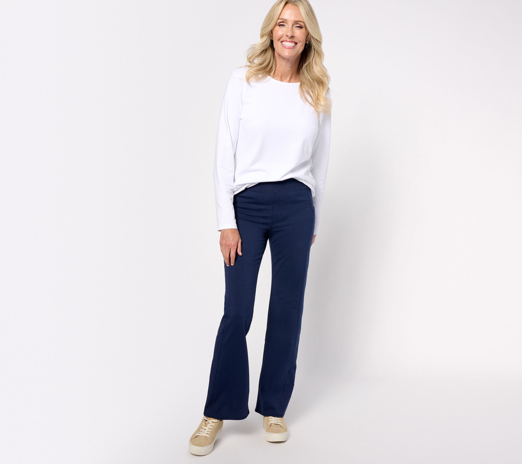 Denim & Co. Active Duo Stretch Tall Lightly Boot Pant w/ Pockets