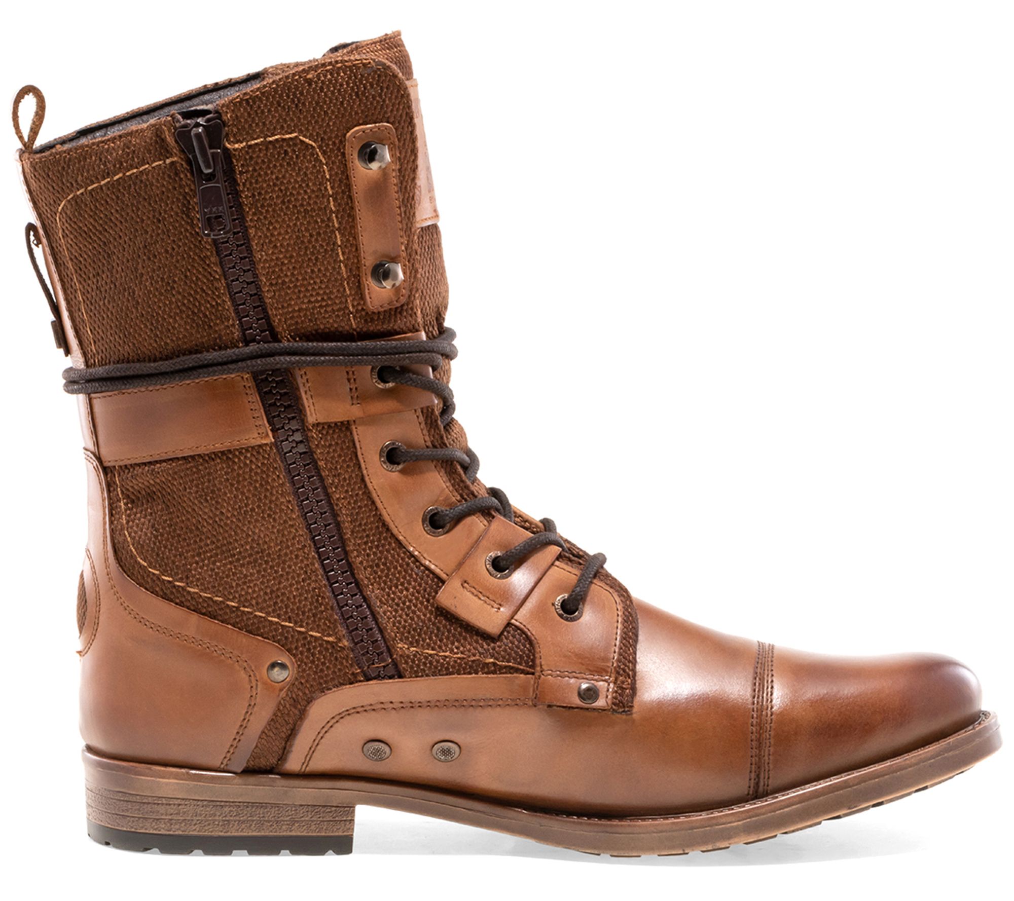 JUMP New York Men's Leather CapToe Military Combat Boot Deplo