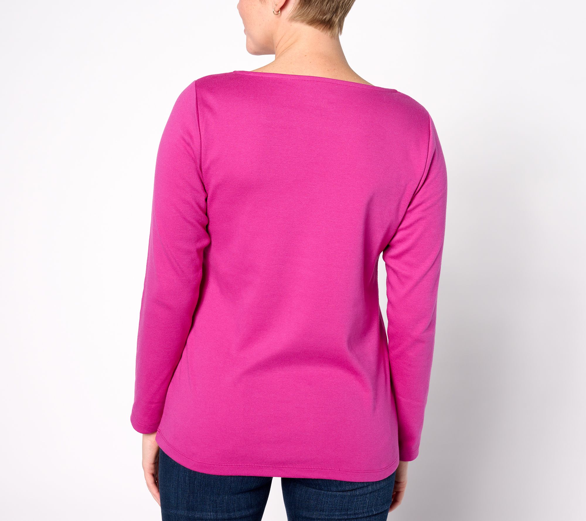 Denim & Co. Essential Interlock Square Neck Top 