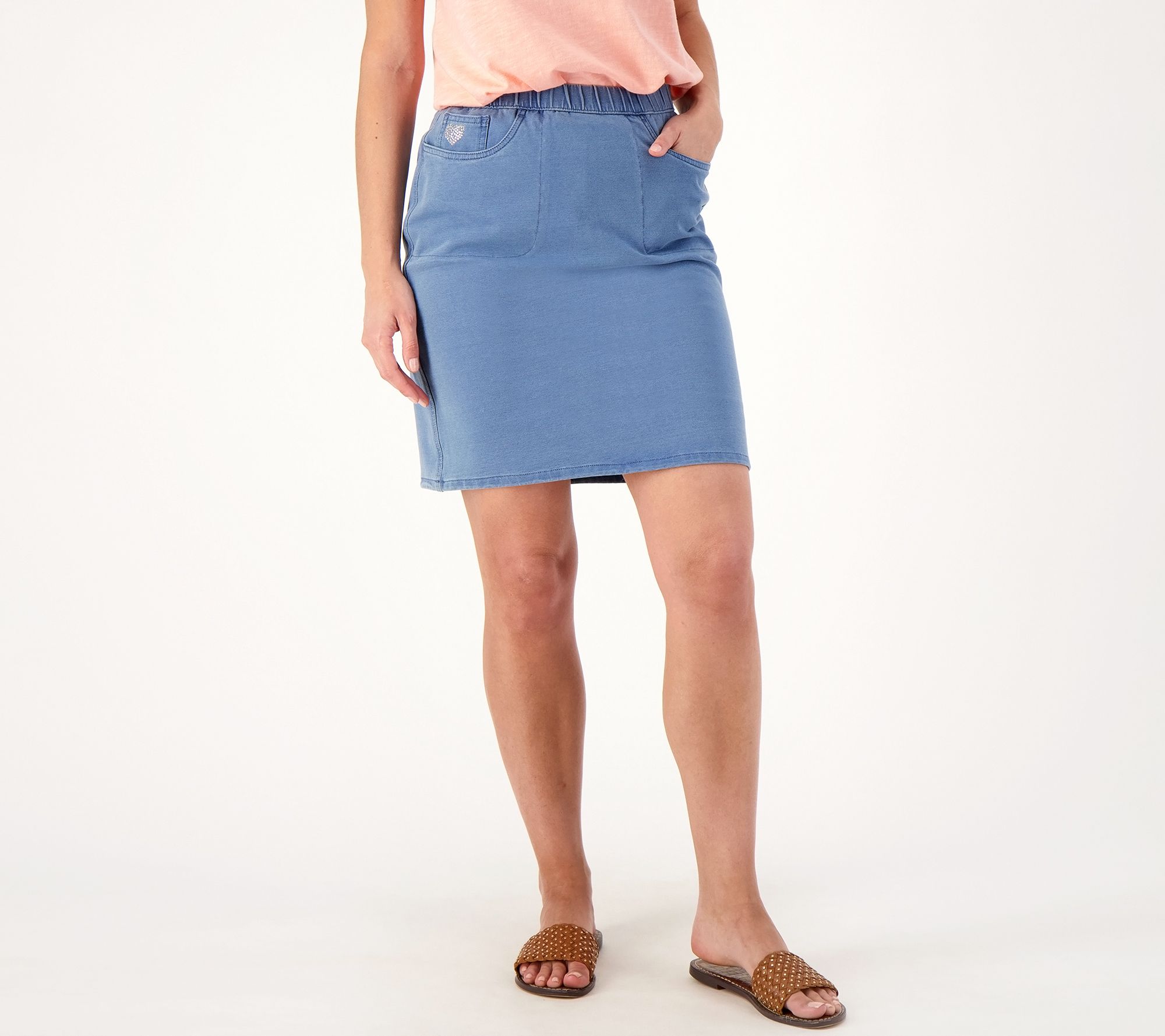 "As Is" Quacker Factory DreamJeannes 5 Pocket Skort