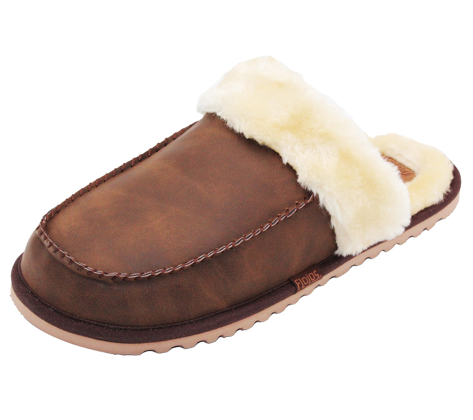 Flojos Unisex Faux Shearling Lined Slipper - Lynx