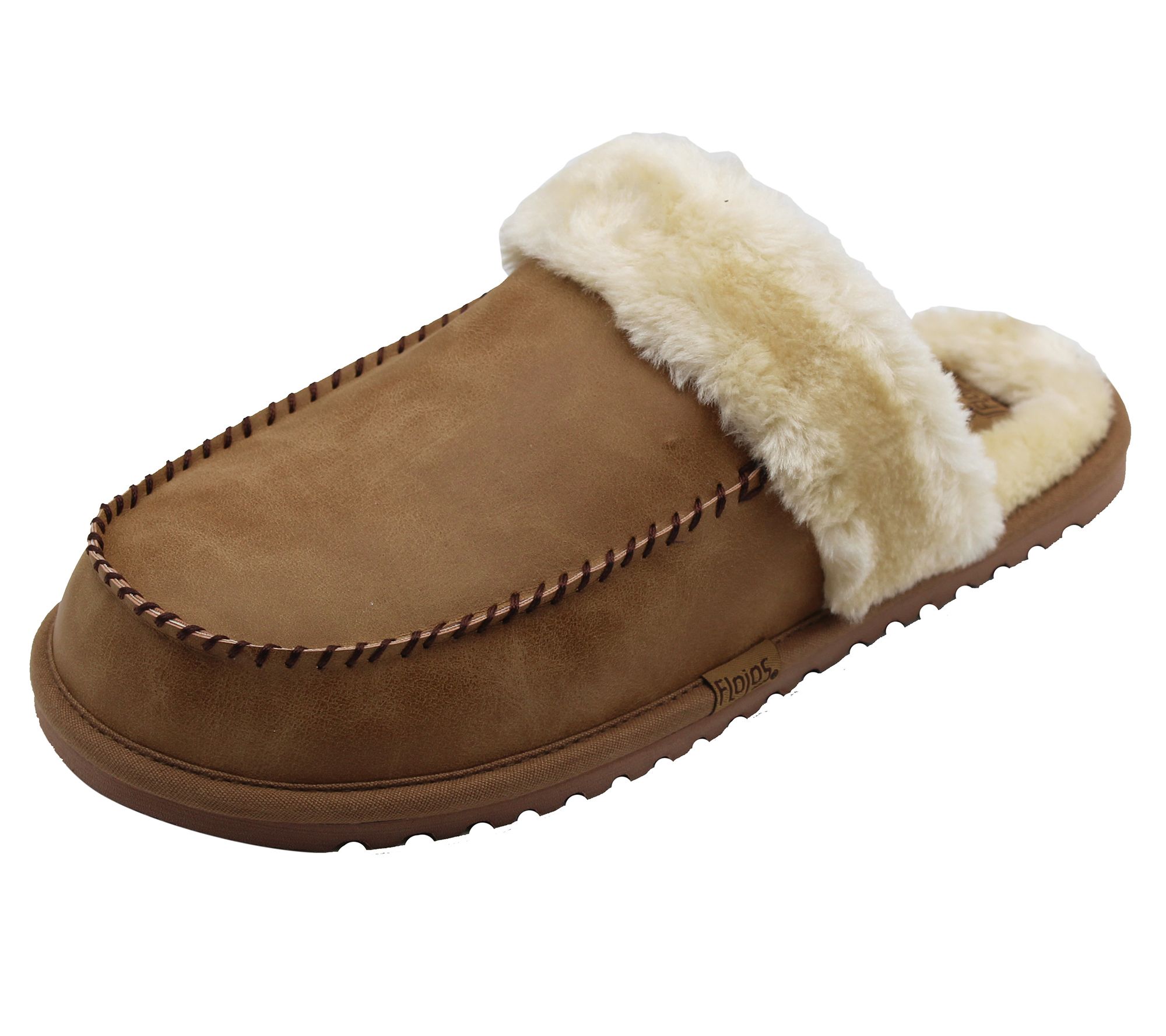 Flojos Unisex Faux Shearling Lined Slipper - Lynx