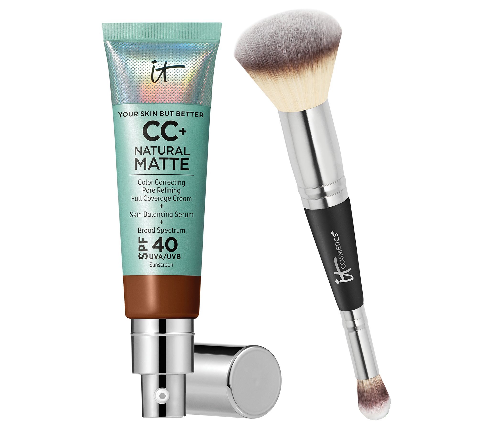 A-D IT Cosmetics CC+ Natural Matte w/Luxe Brush Auto-Delivery