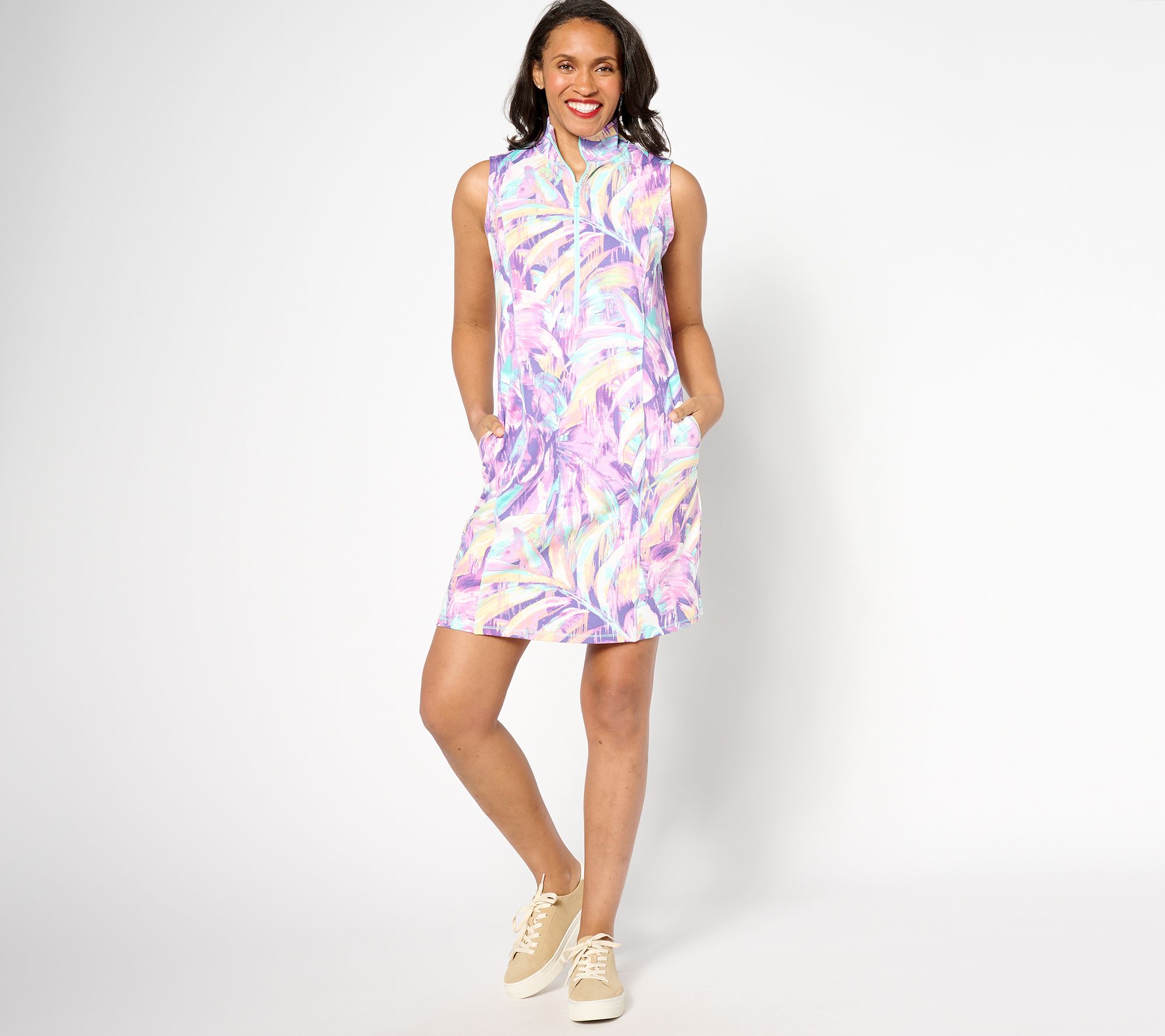 "As Is" Belle Body by Kim Gravel Paradise Preppy Zip Sport Dress