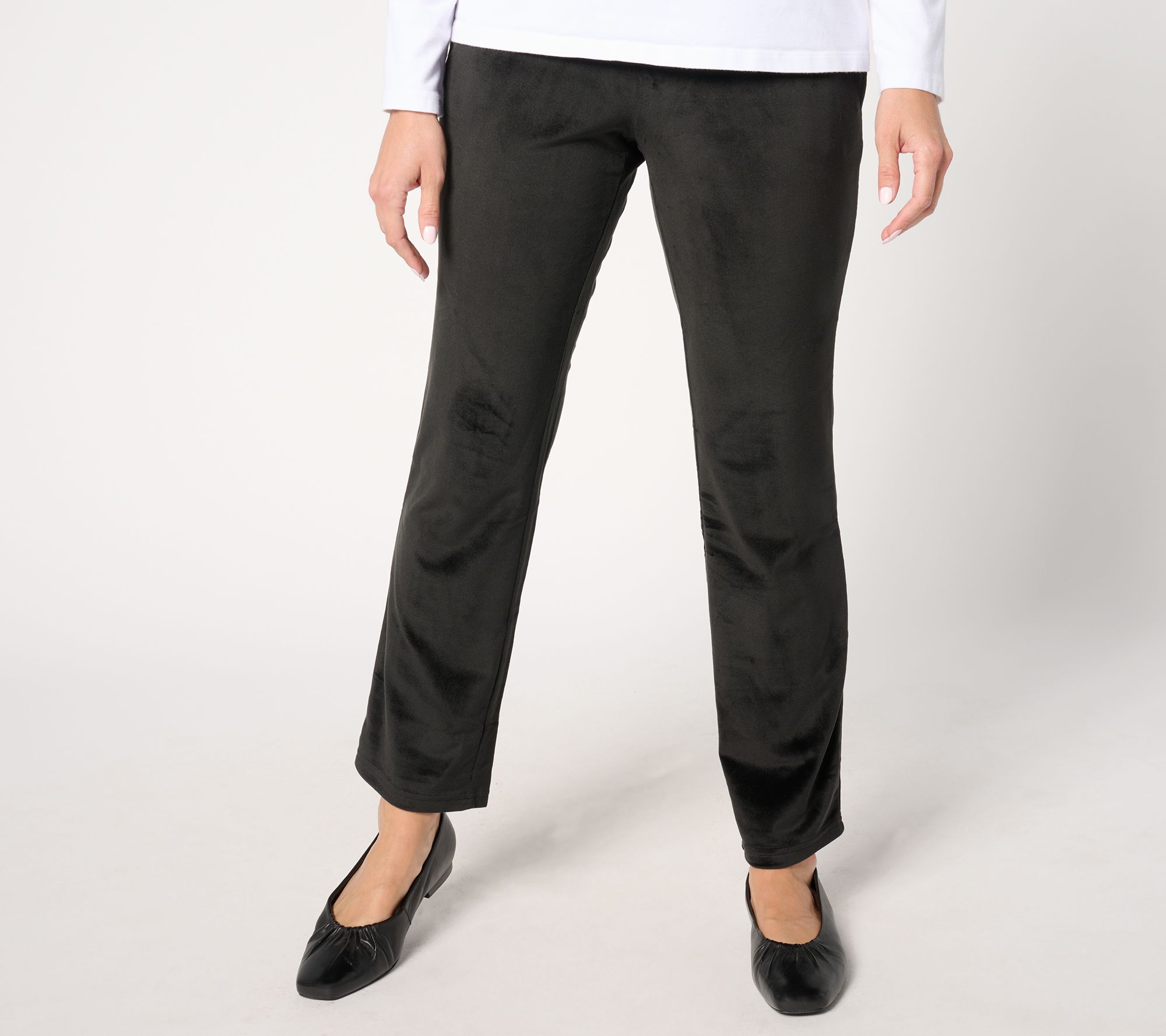 Belle by Kim Gravel Petite Belleour Straight-Leg Pull-On Pants