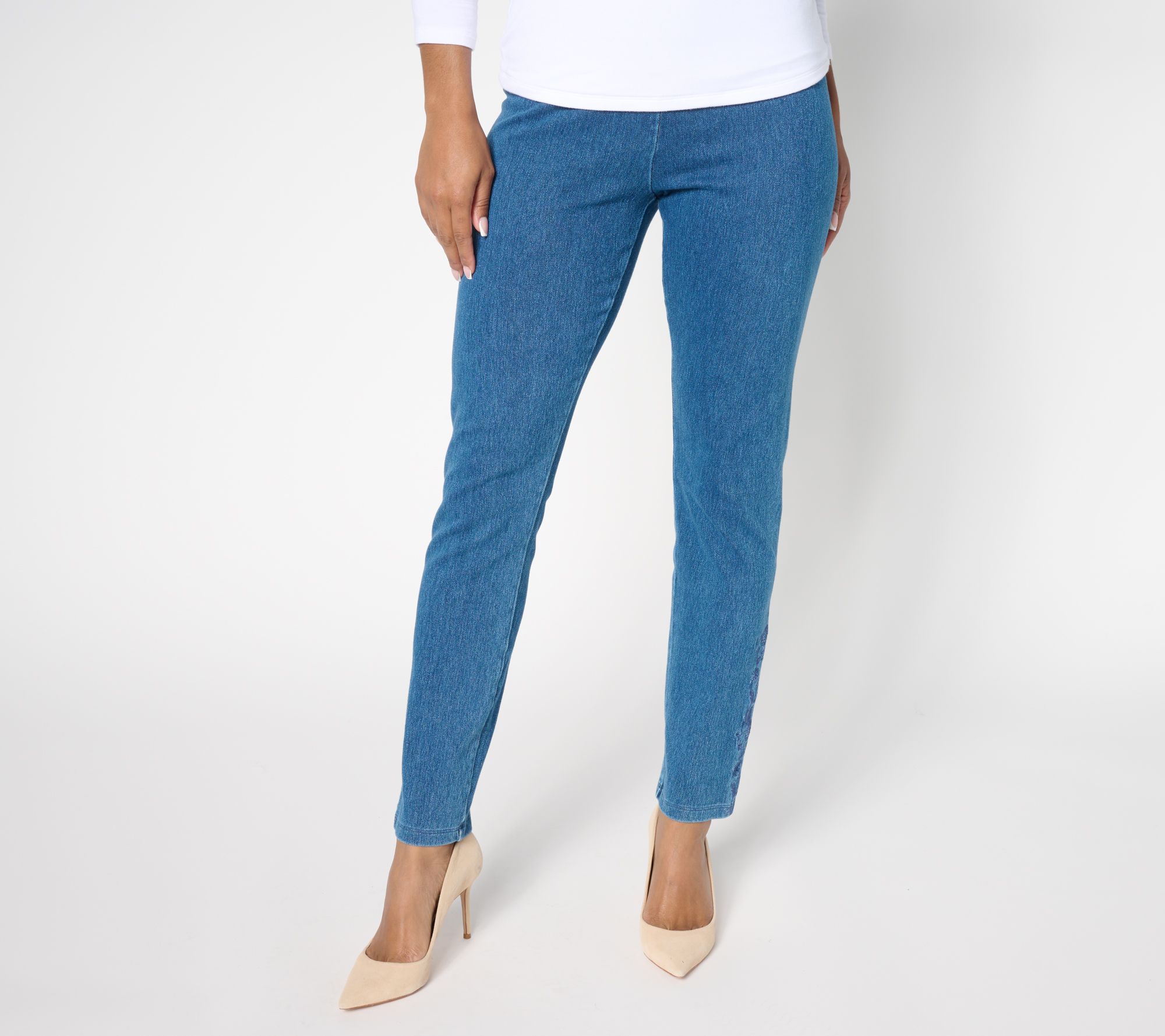 Women with Control Tummy Control Prime Stretch Denim Regular Pants
