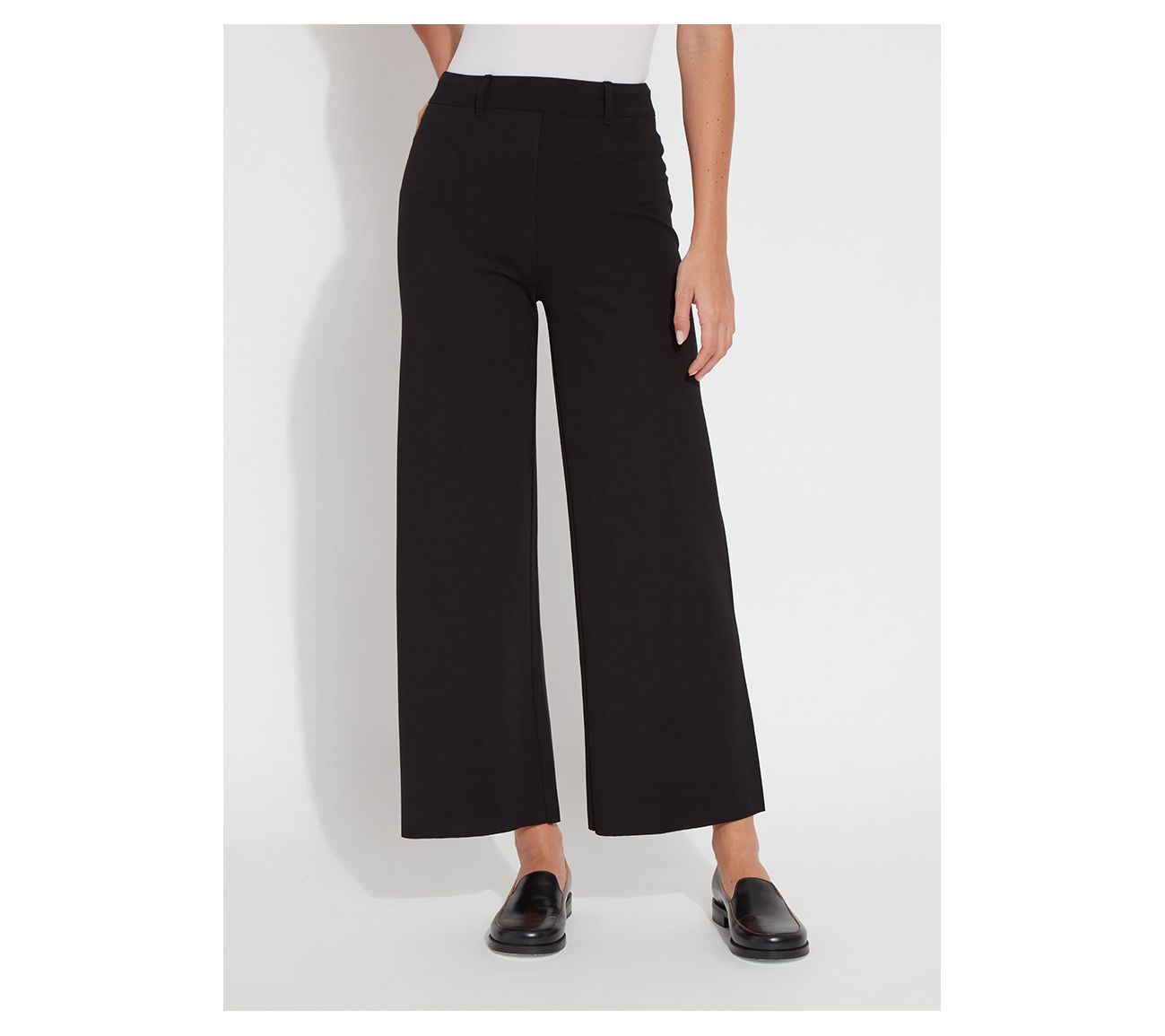 Lysse New York Erin High-Waist Wide Leg Ponte Ankle Pants