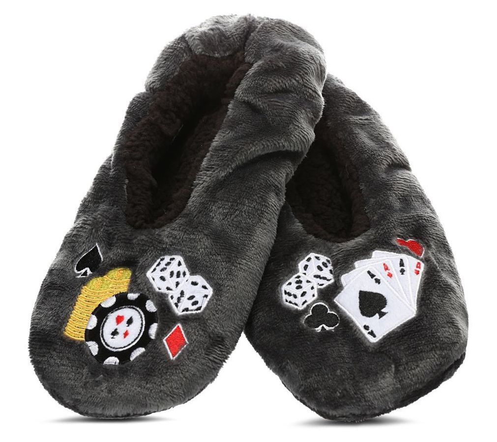 MeMoi Men's Sherpa Lined Conversational Slippers