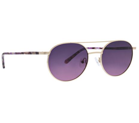 Vera Bradley Salinas Round Metal Polarized Sunglasses