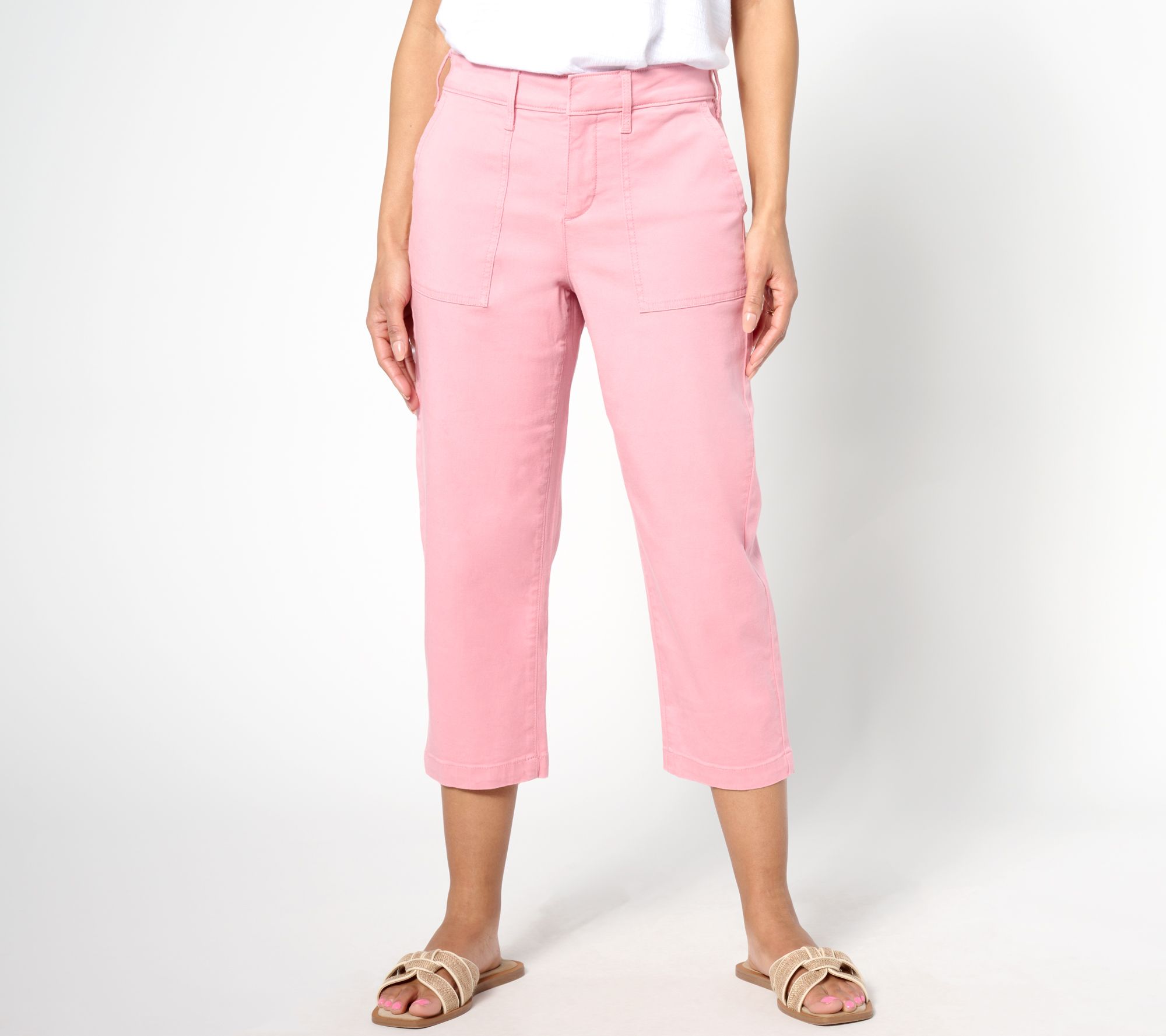 As Is NYDJ Cropped Utility Pant - Coquette