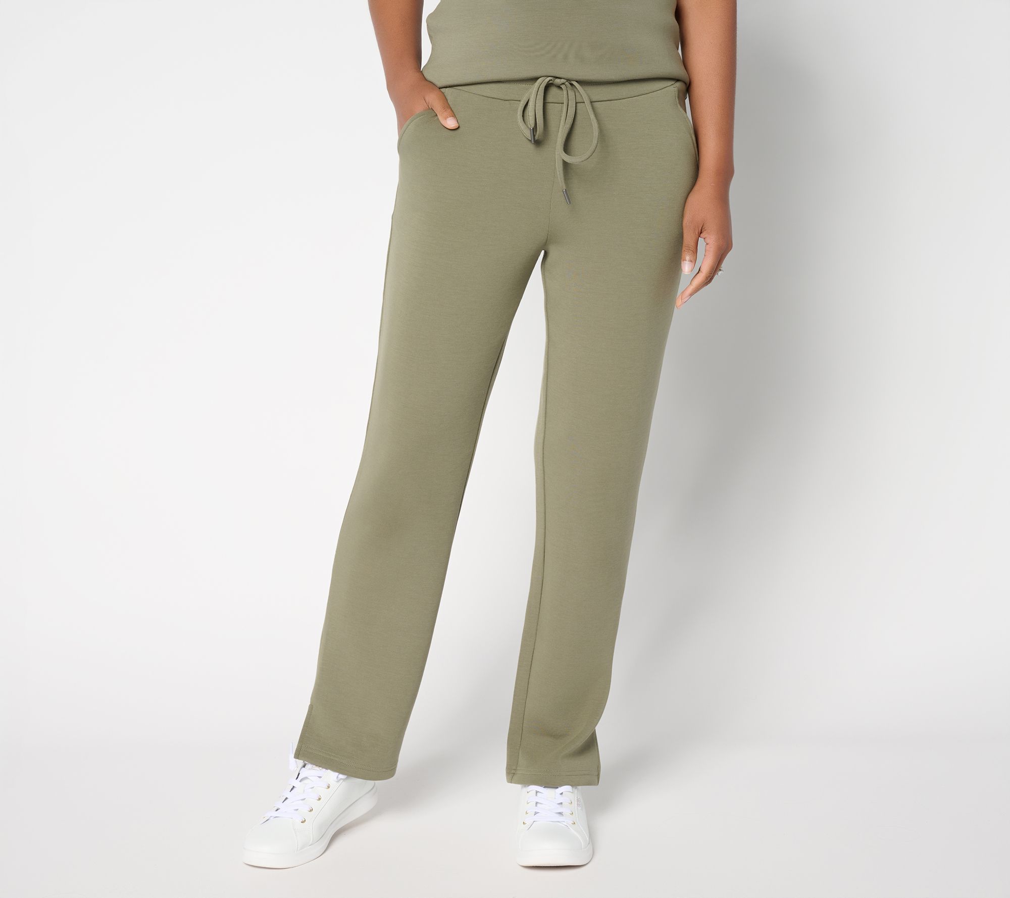 Belle by Kim Gravel Regular ScubaLuxe Drawstring Waist Pant