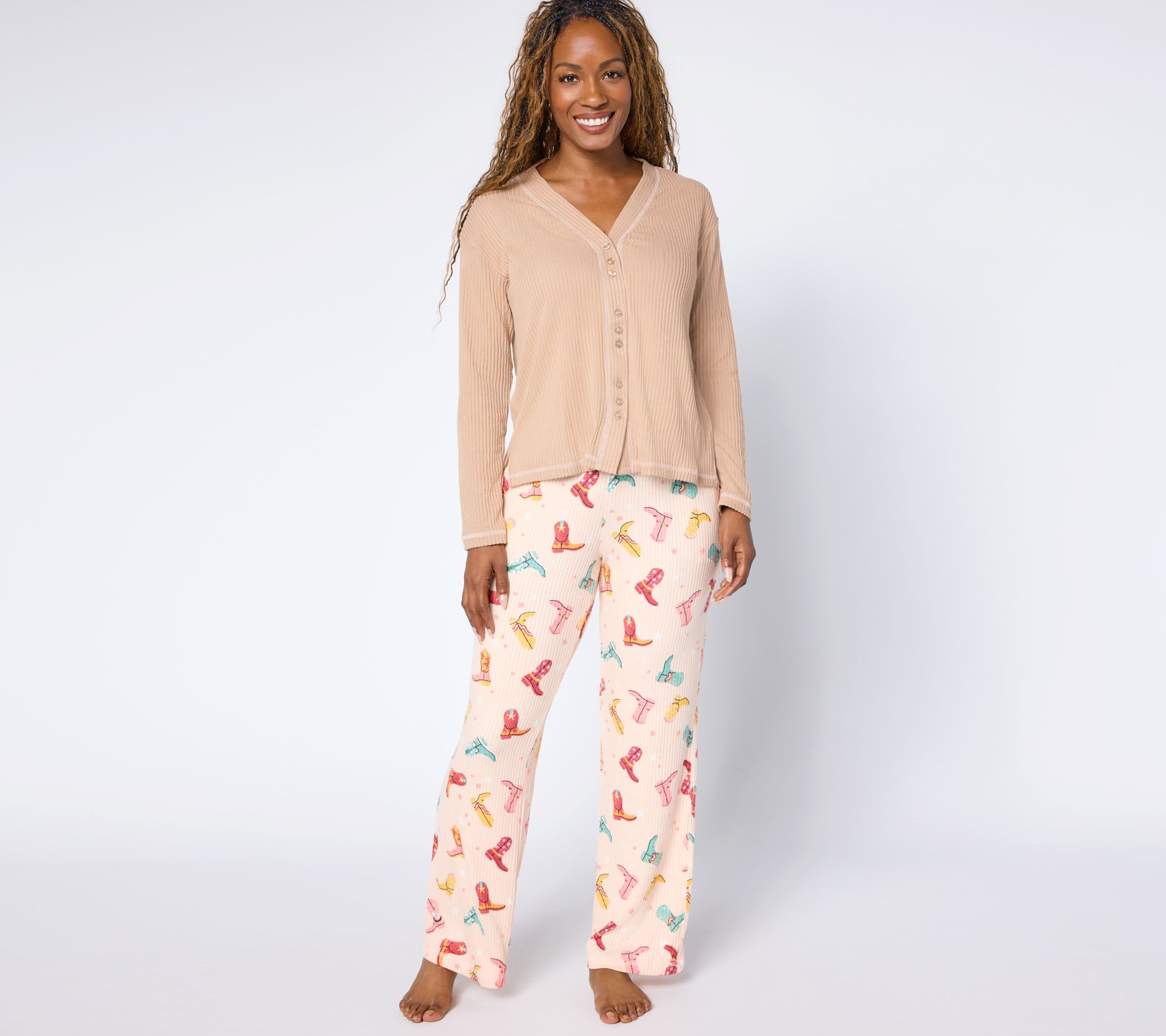 MUK LUKS Butter Knit Western Prairie Pajama Set