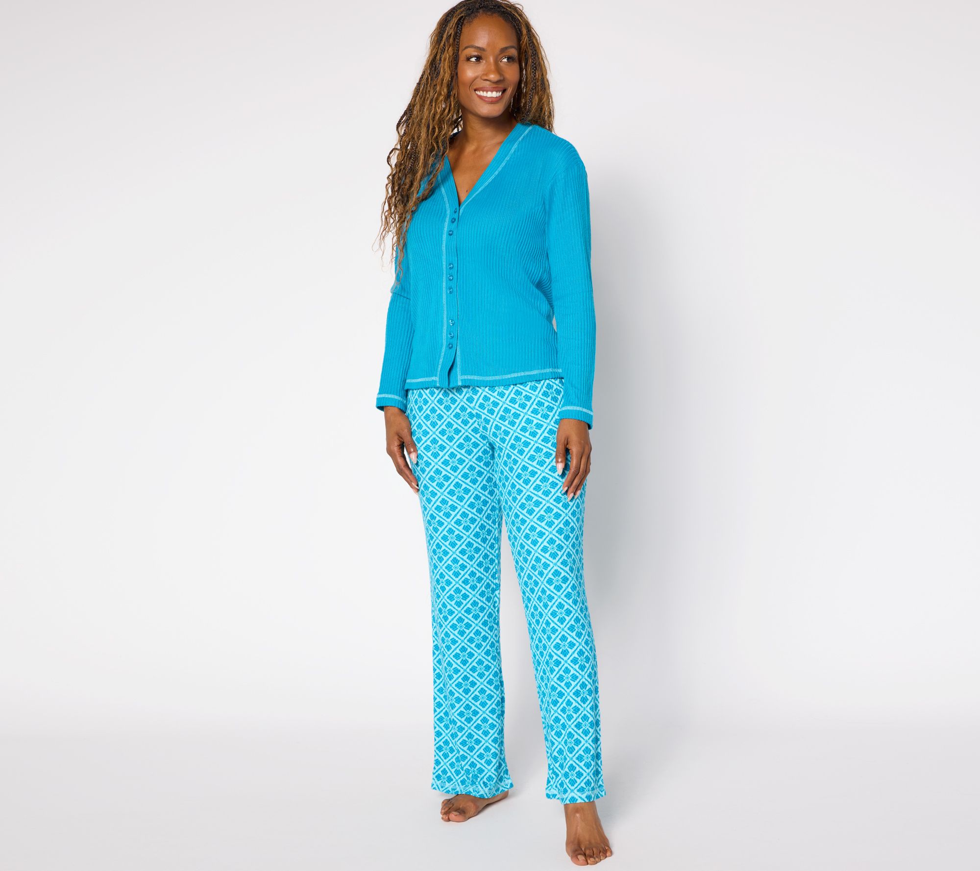 MUK LUKS Butter Knit Western Prairie Pajama Set