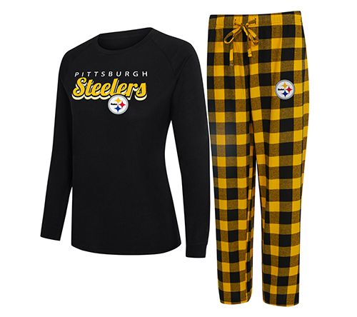NFL Officially Licensed Women's Long Sleeve Tee Pajama Set