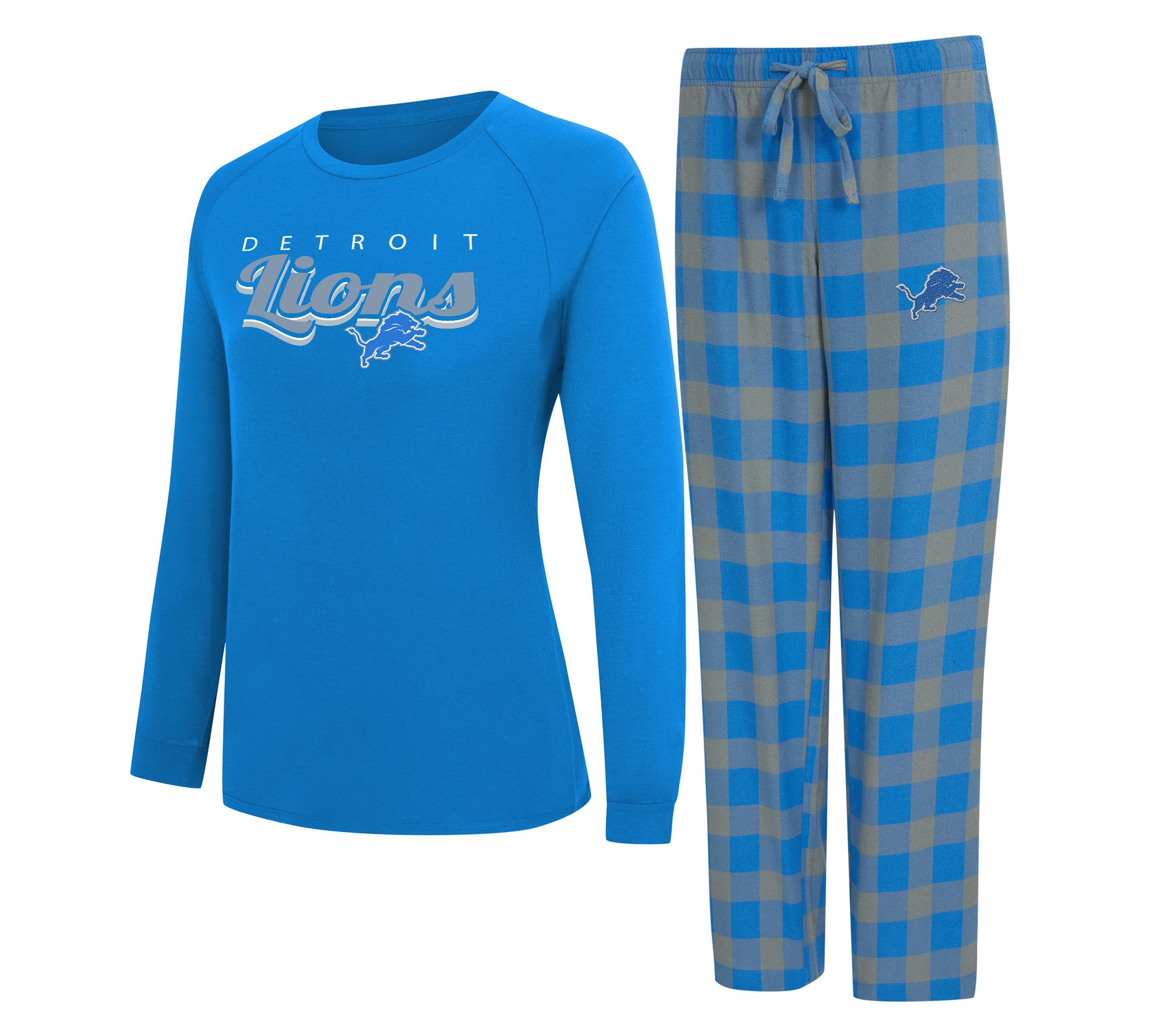 NFL Officially Licensed Women's Long Sleeve Tee Pajama Set