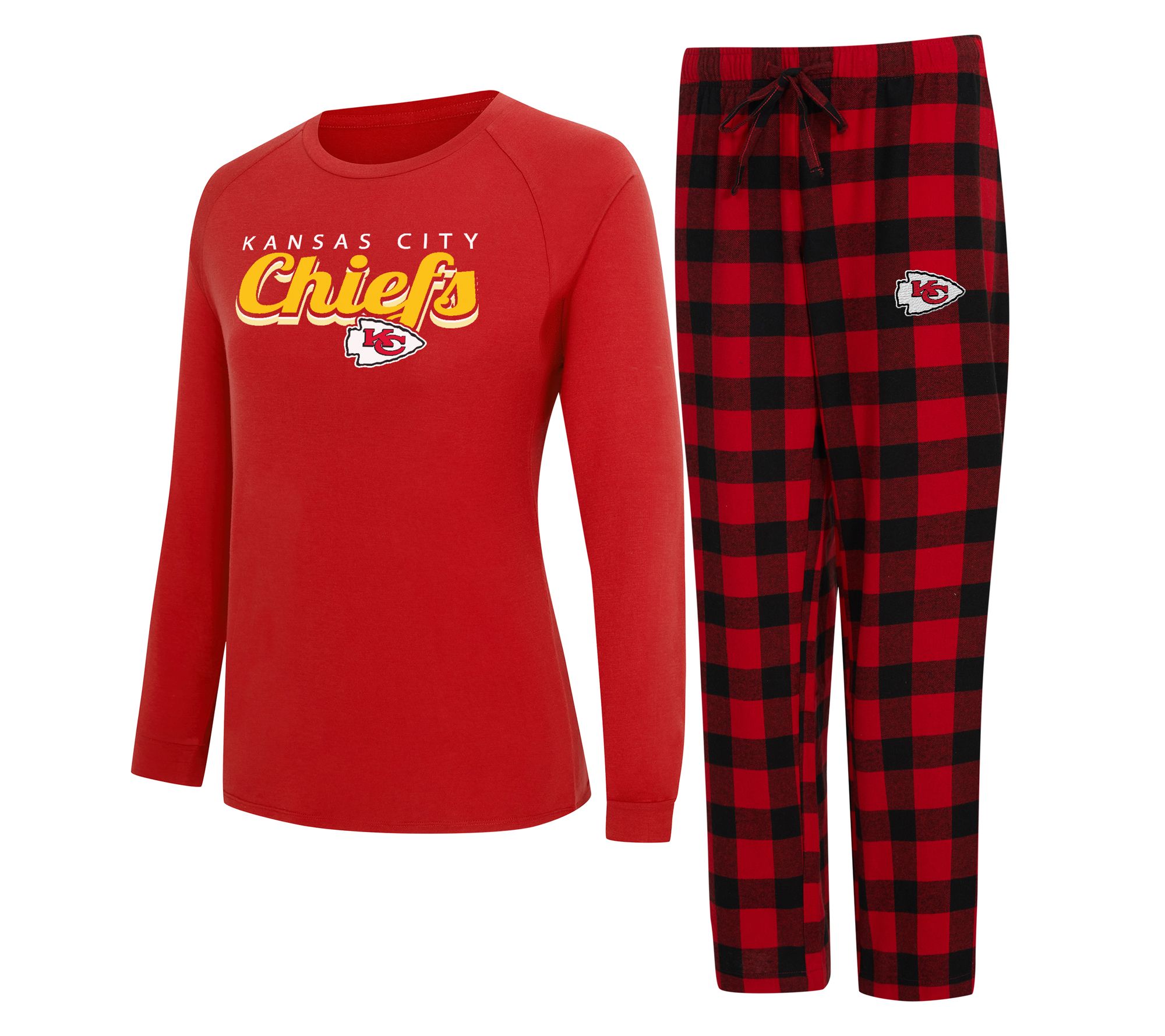 NFL Officially Licensed Women's Long Sleeve Tee Pajama Set