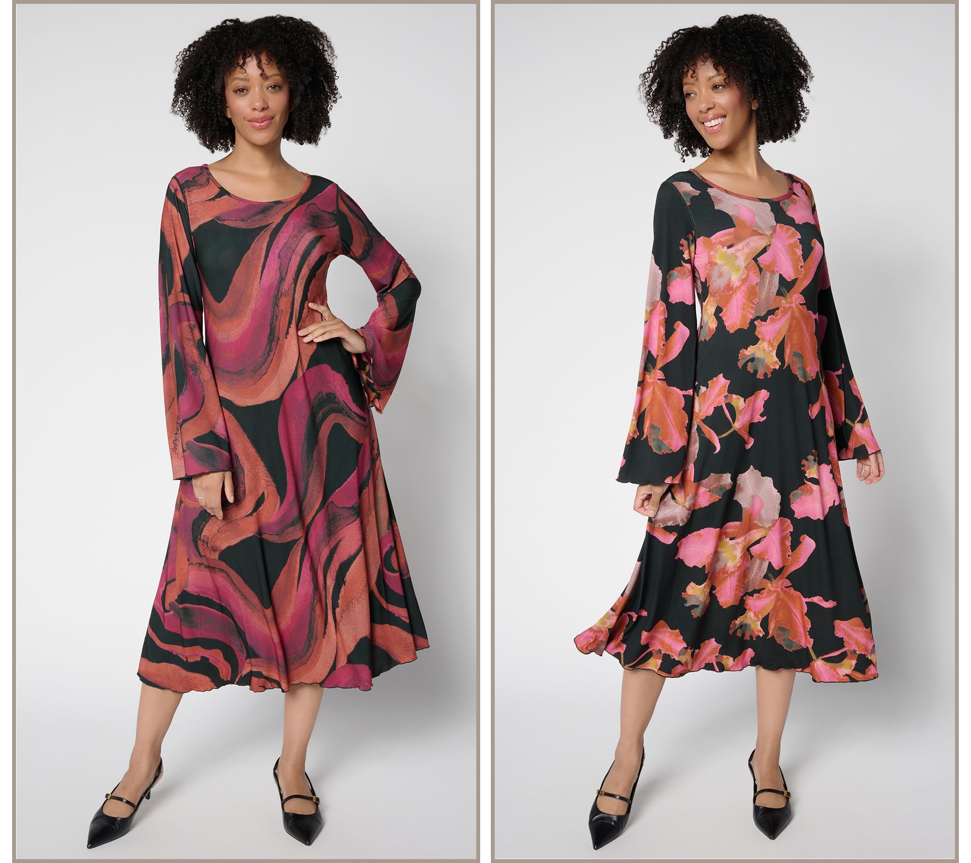 Attitudes by Renee Renee's Reversibles Petite Printed Midi Dress