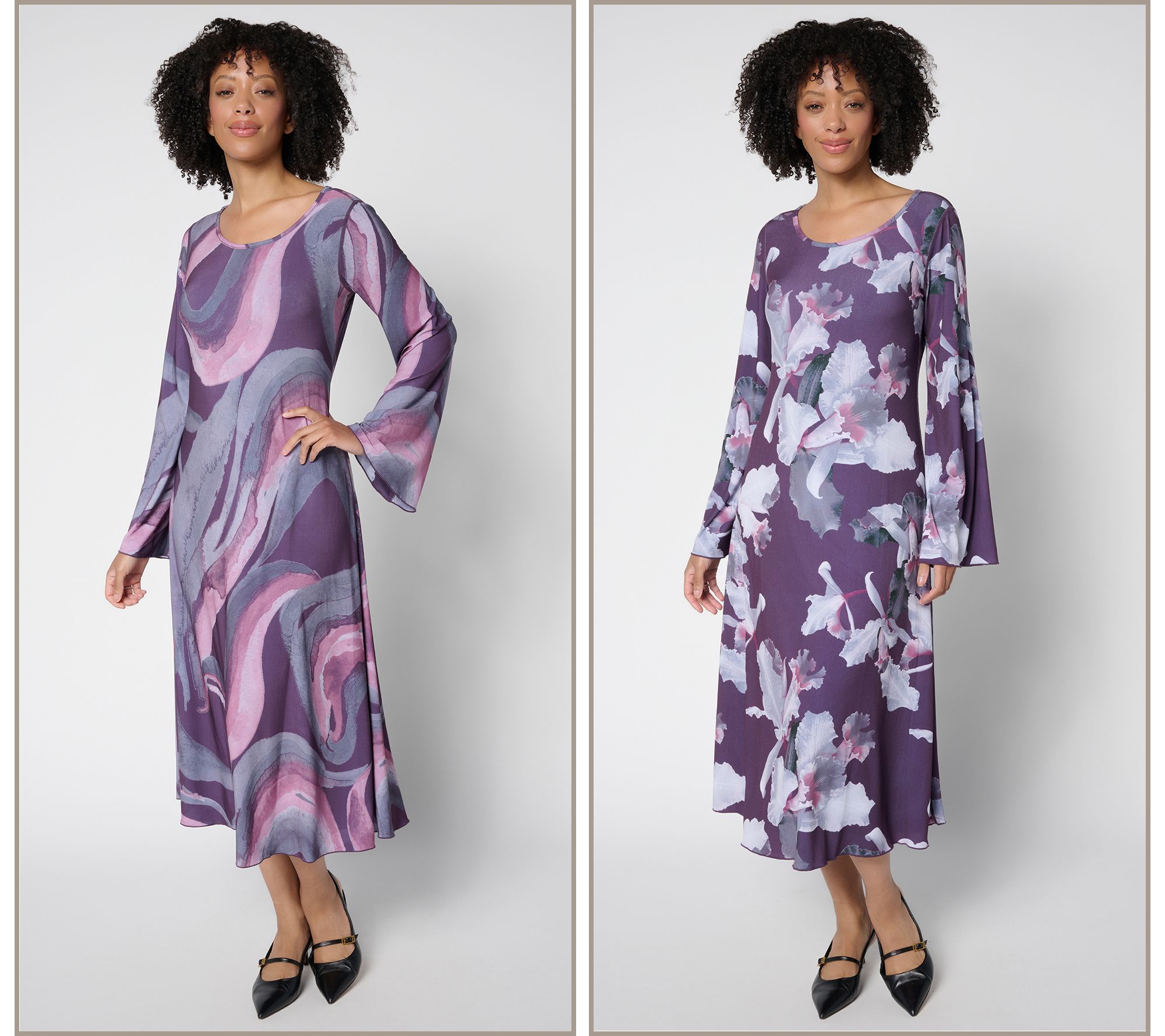 Attitudes by Renee Renee's Reversibles Petite Printed Midi Dress