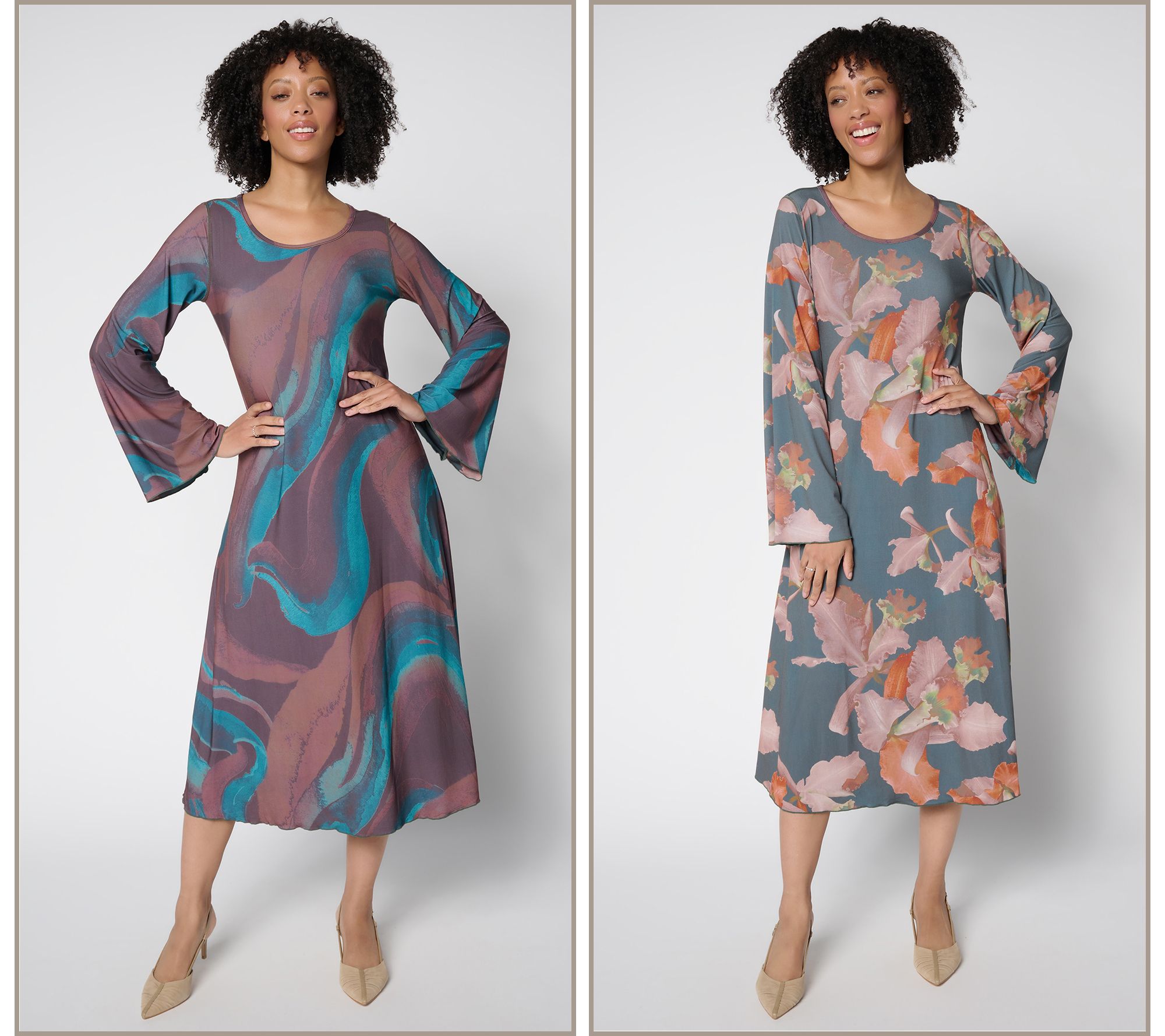 Attitudes by Renee Renee's Reversibles Petite Printed Midi Dress