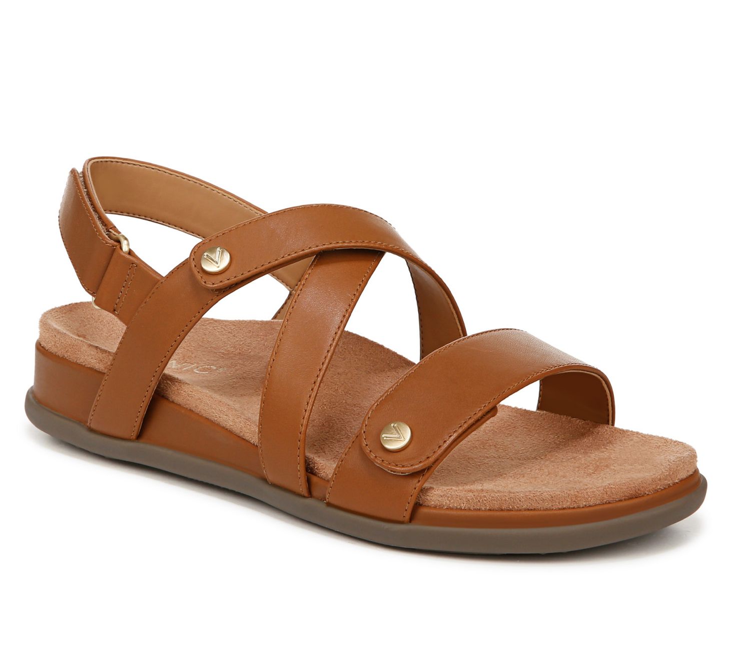 Vionic Leather Strappy Sandals - Cypress