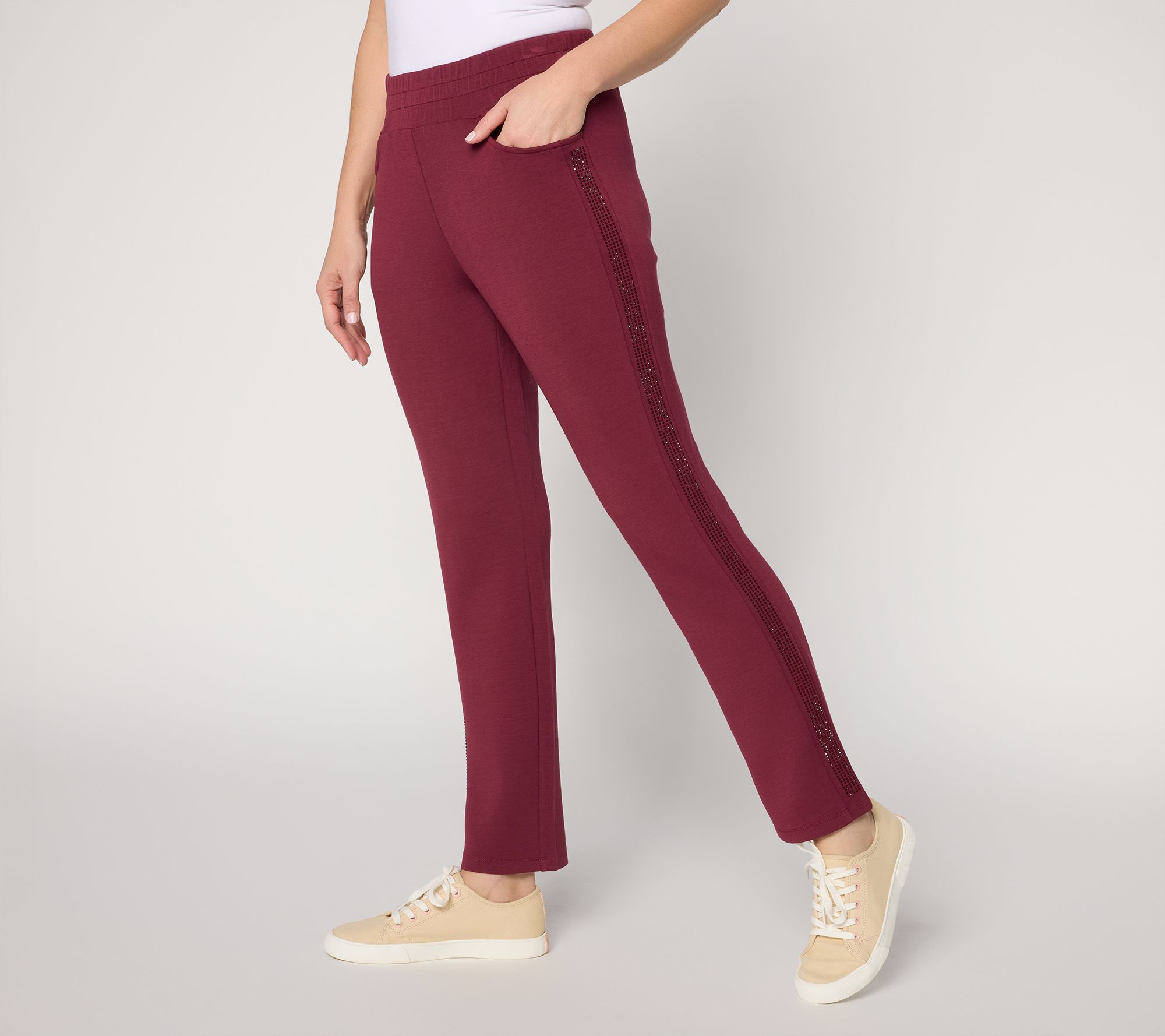 Belle by Kim Gravel Petite ScubaLuxe Sparkle Pants