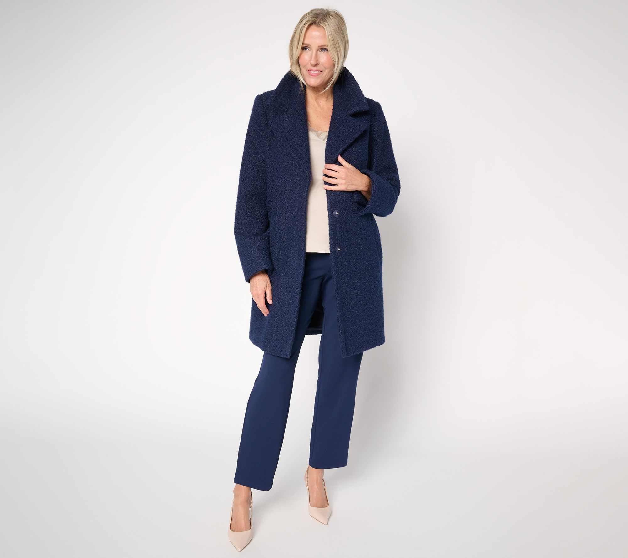 Dennis Basso Regular Everyday Teddy Coat with Snaps