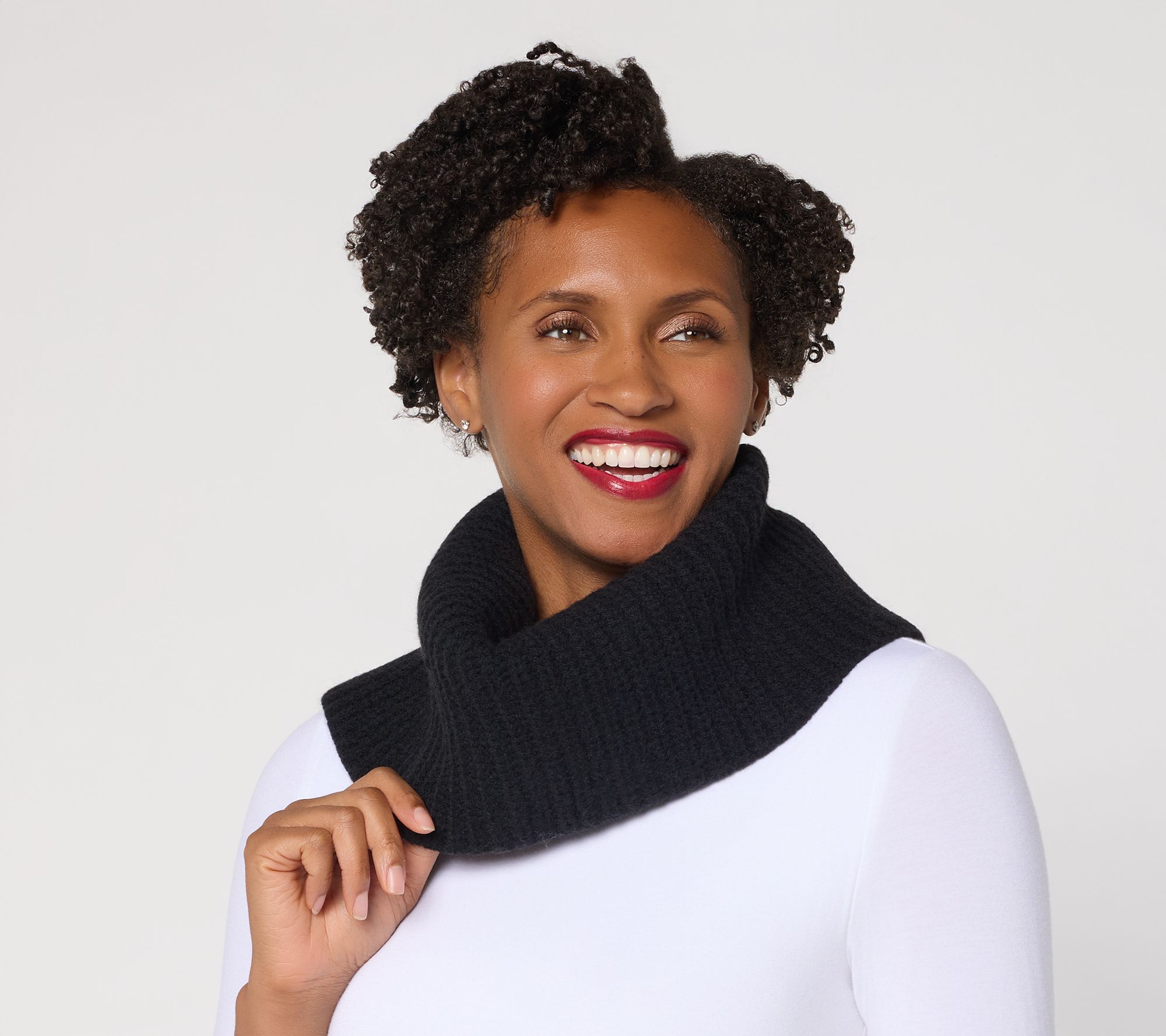 Susan Graver Knit Cowl Neck Scarf